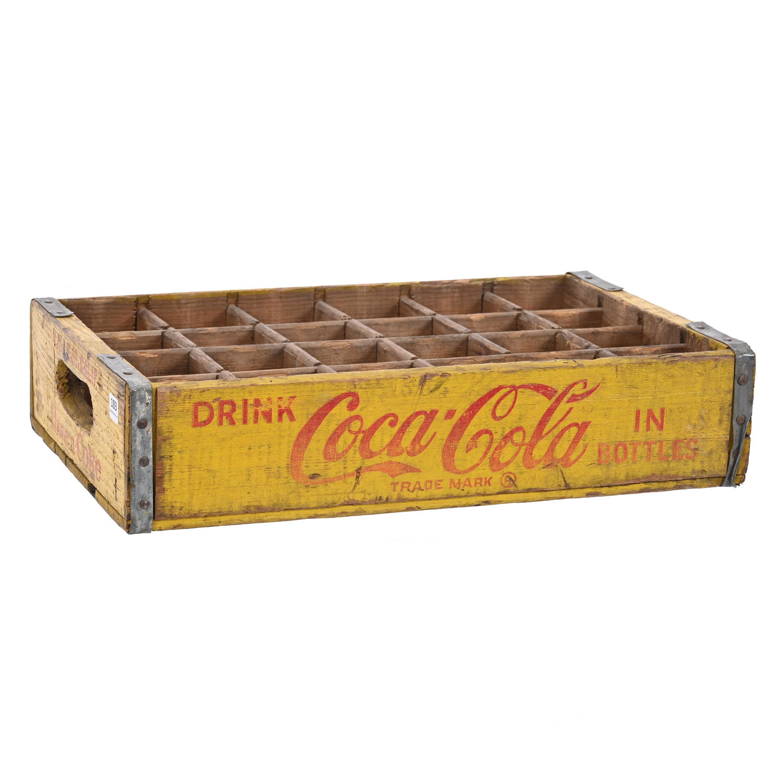 Yellow Wooden Crate, Coca-Cola, 1960's (1 of 3)