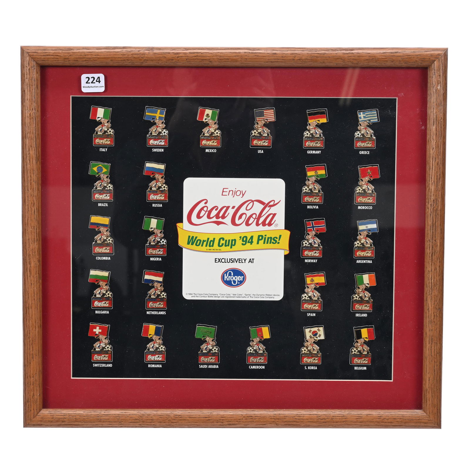 1994 Coca-Cola World Cup, 24 Pin Set (1 of 6)