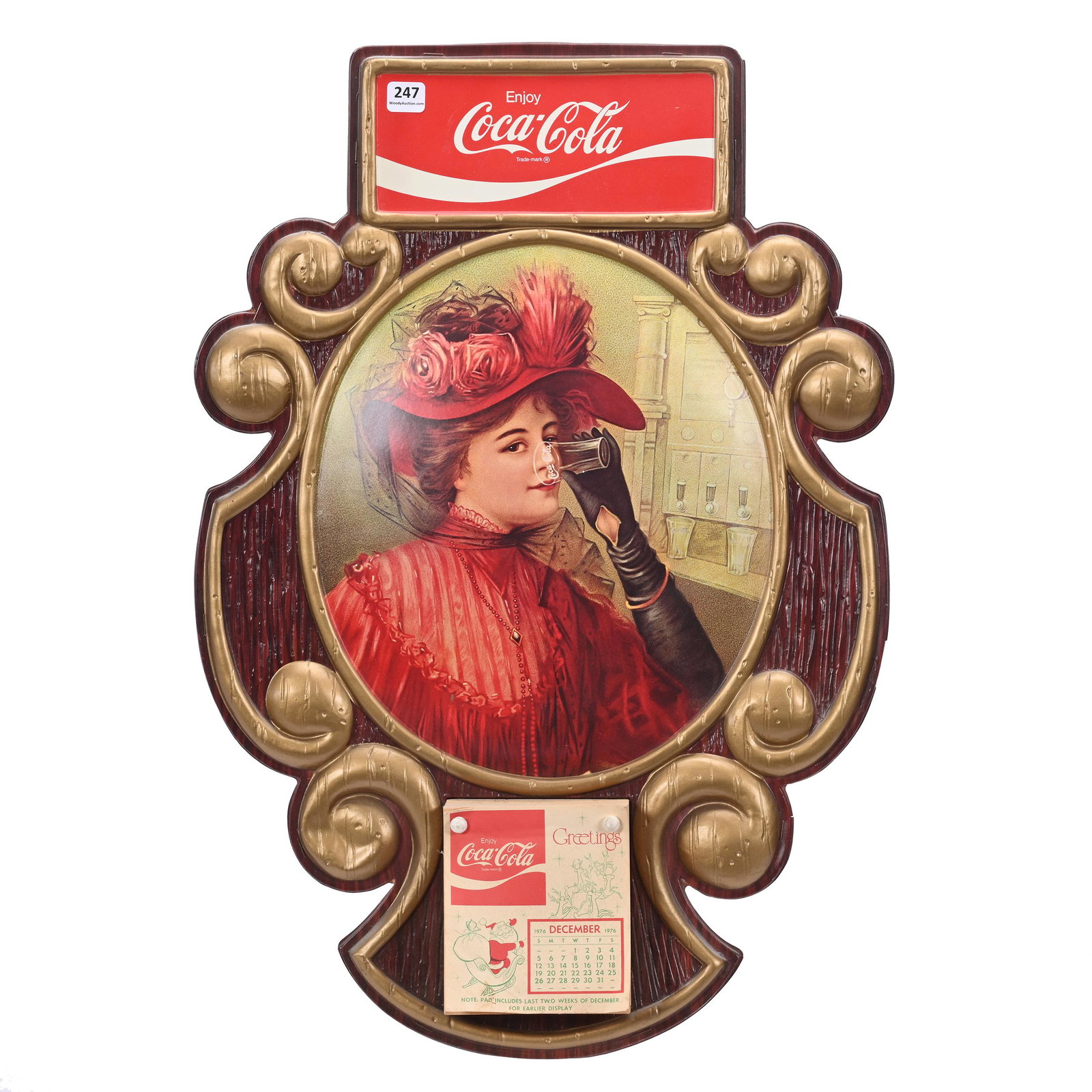 1977 Coca-Cola Plastic Calendar (1 of 2)