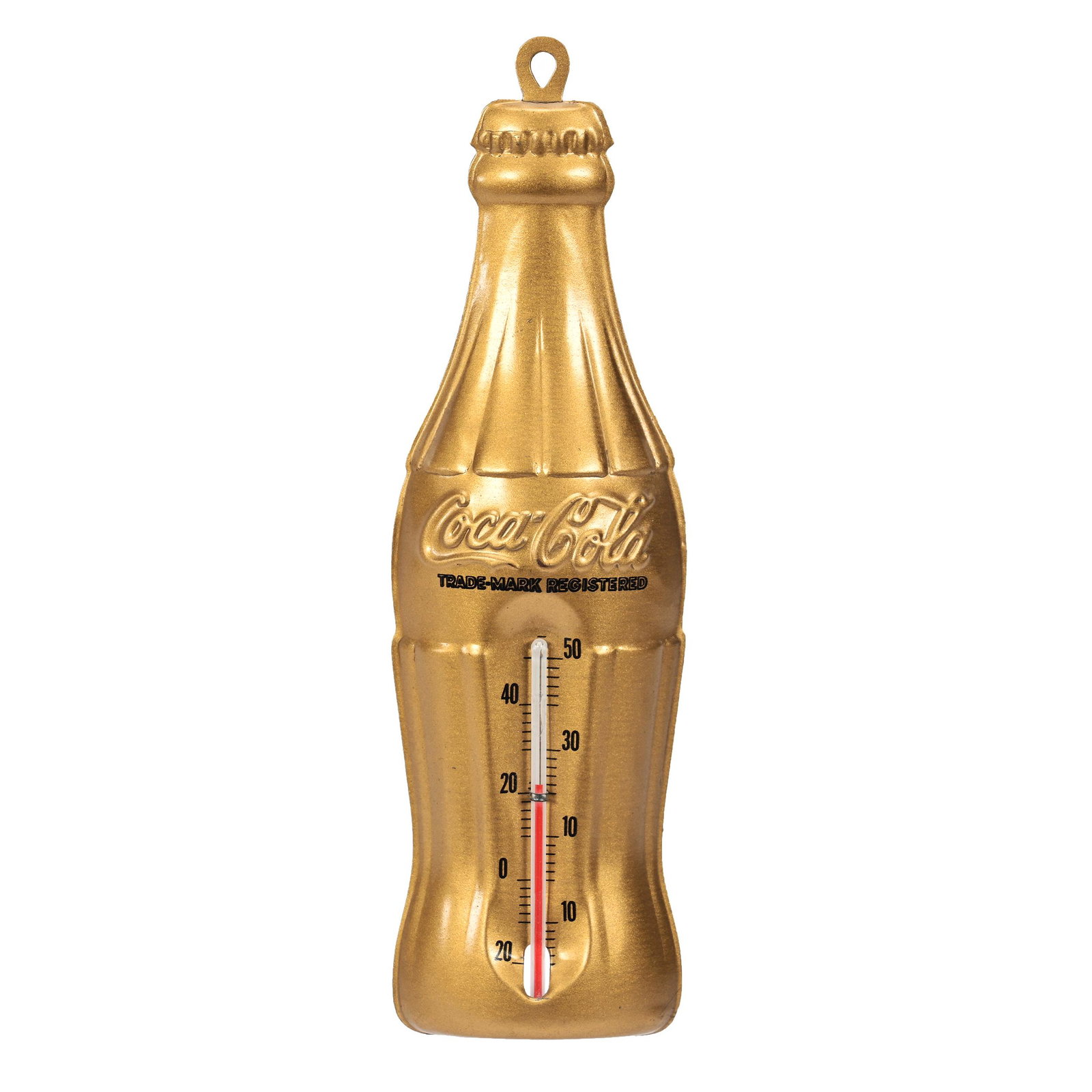1956 Coca-Cola Gold Thermometer Bottle (1 of 2)