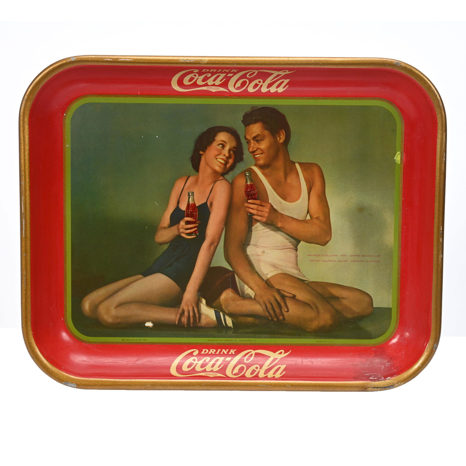 1934 Coca-Cola Tray, Movie Stars (1 of 2)