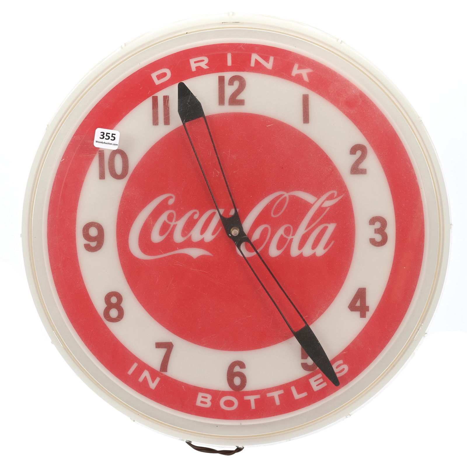 Wall Clock, Coca-Cola, Electric, Lighted, Est 1960's (1 of 3)
