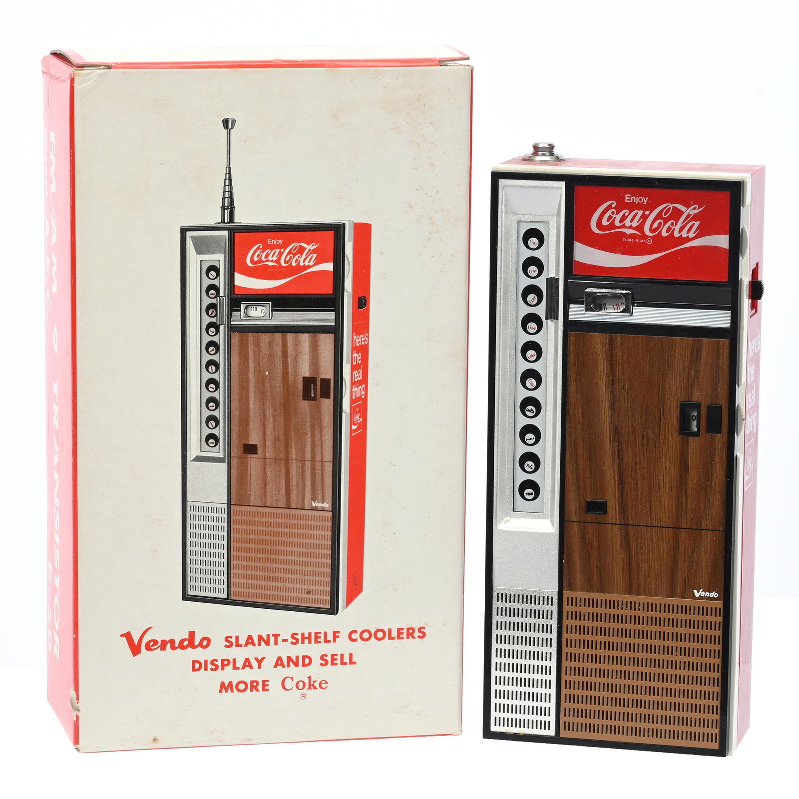 Vendo Portable Radio, Coca-Cola, Original Box, 1970's (1 of 3)