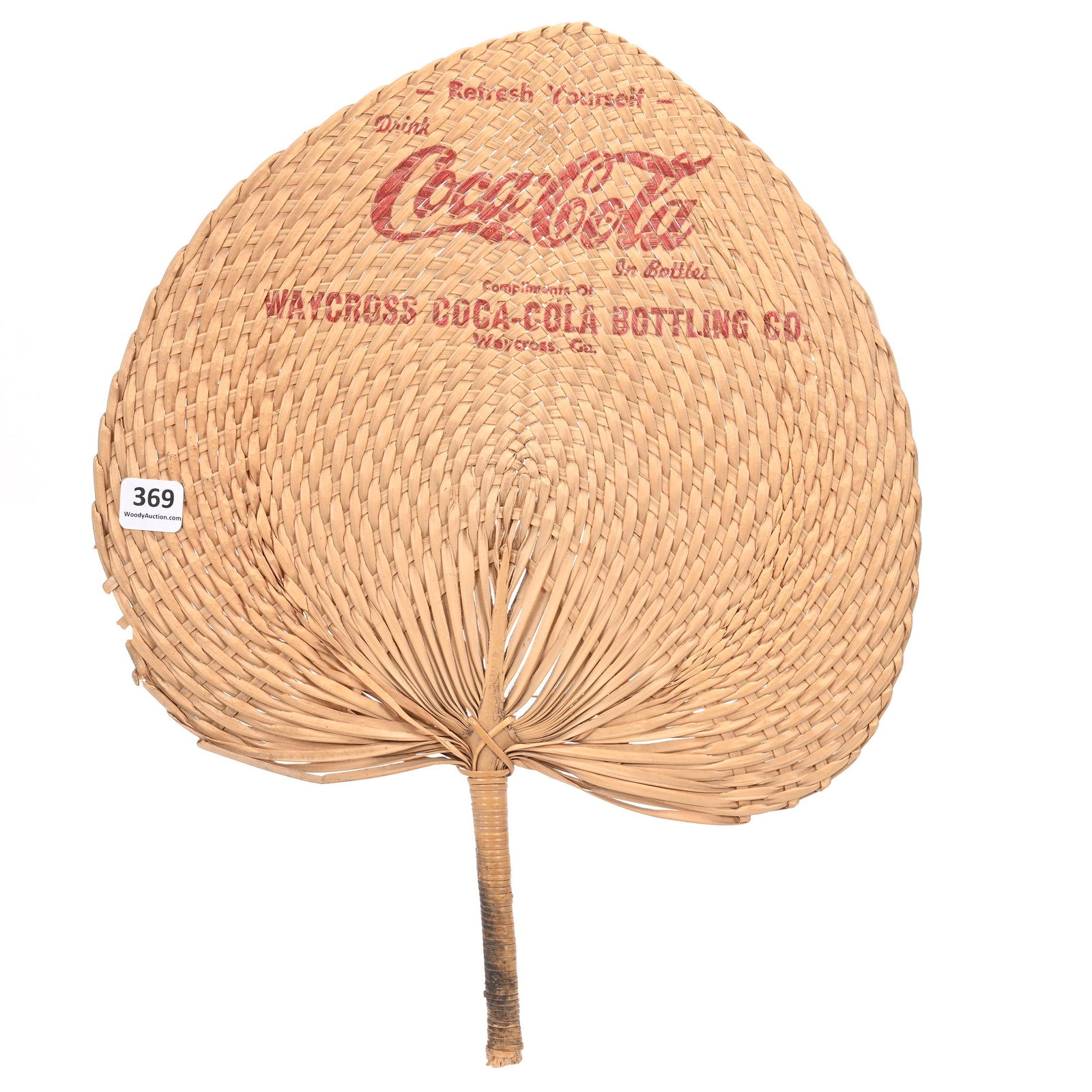 Wicker/Grass Fan, Coca-Cola, 1950's (1 of 3)