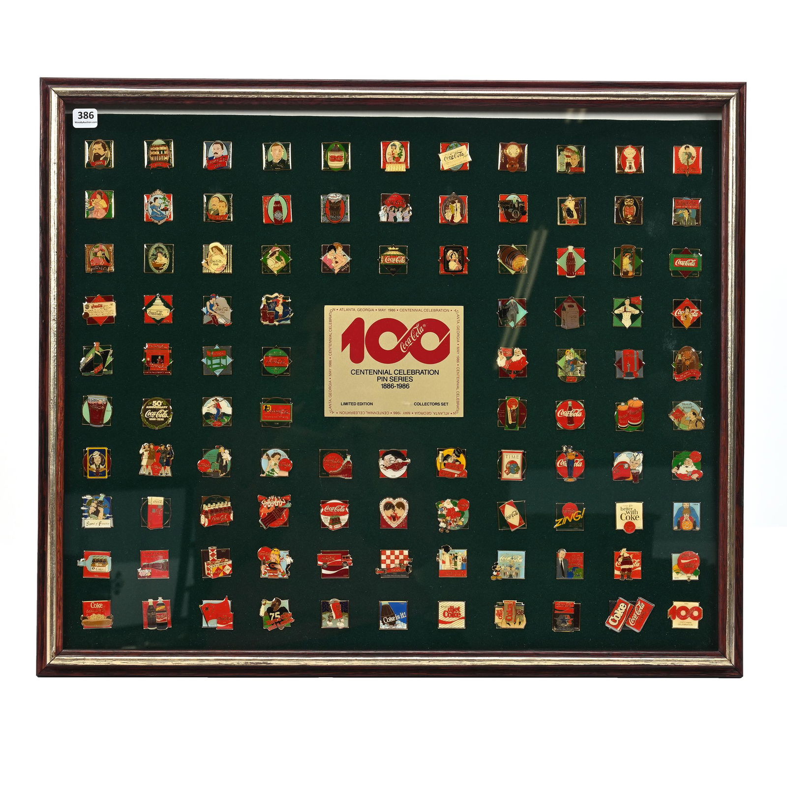 Coca-Cola Centennial Edition パブミラー Coca Cola Centennial Celebration Pin Series 1886 1986