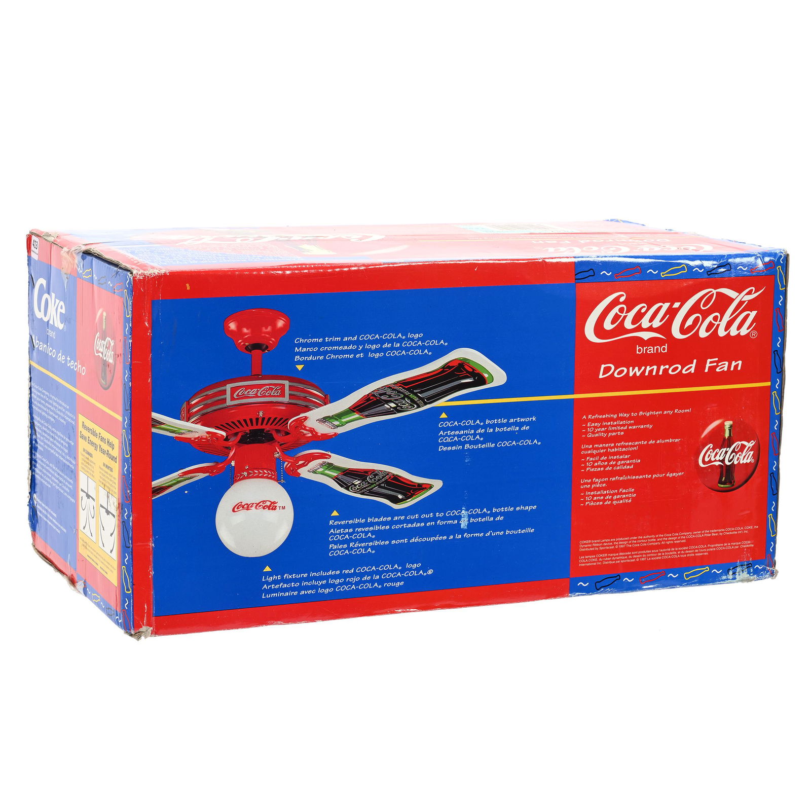 1998 Coca-Cola Ceiling Fan, Factory Sealed, Never Opened (1 of 3)