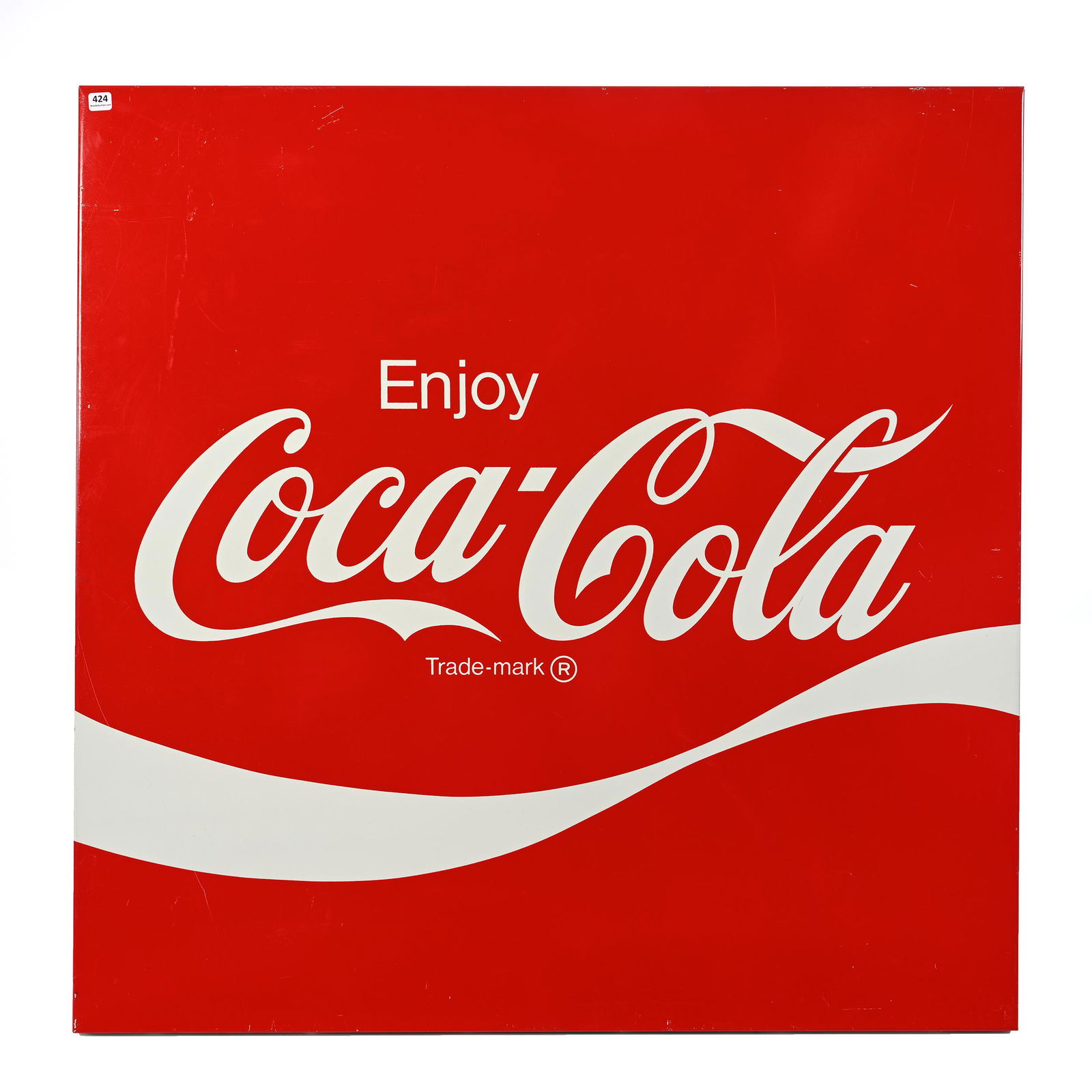1970's Coca-Cola Tin Sign, Dynamic Ribbon (1 of 3)