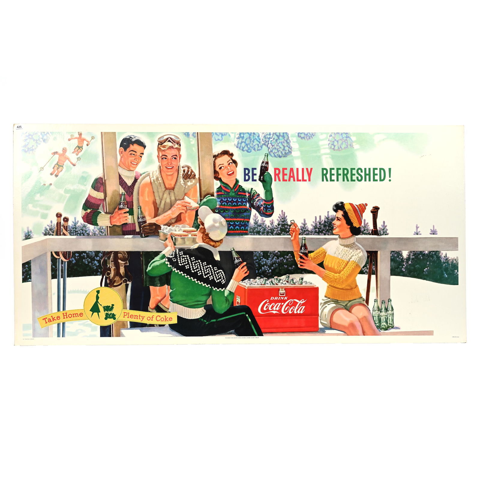 1950's Coca-Cola Double Sided Cardboard Sign (1 of 3)