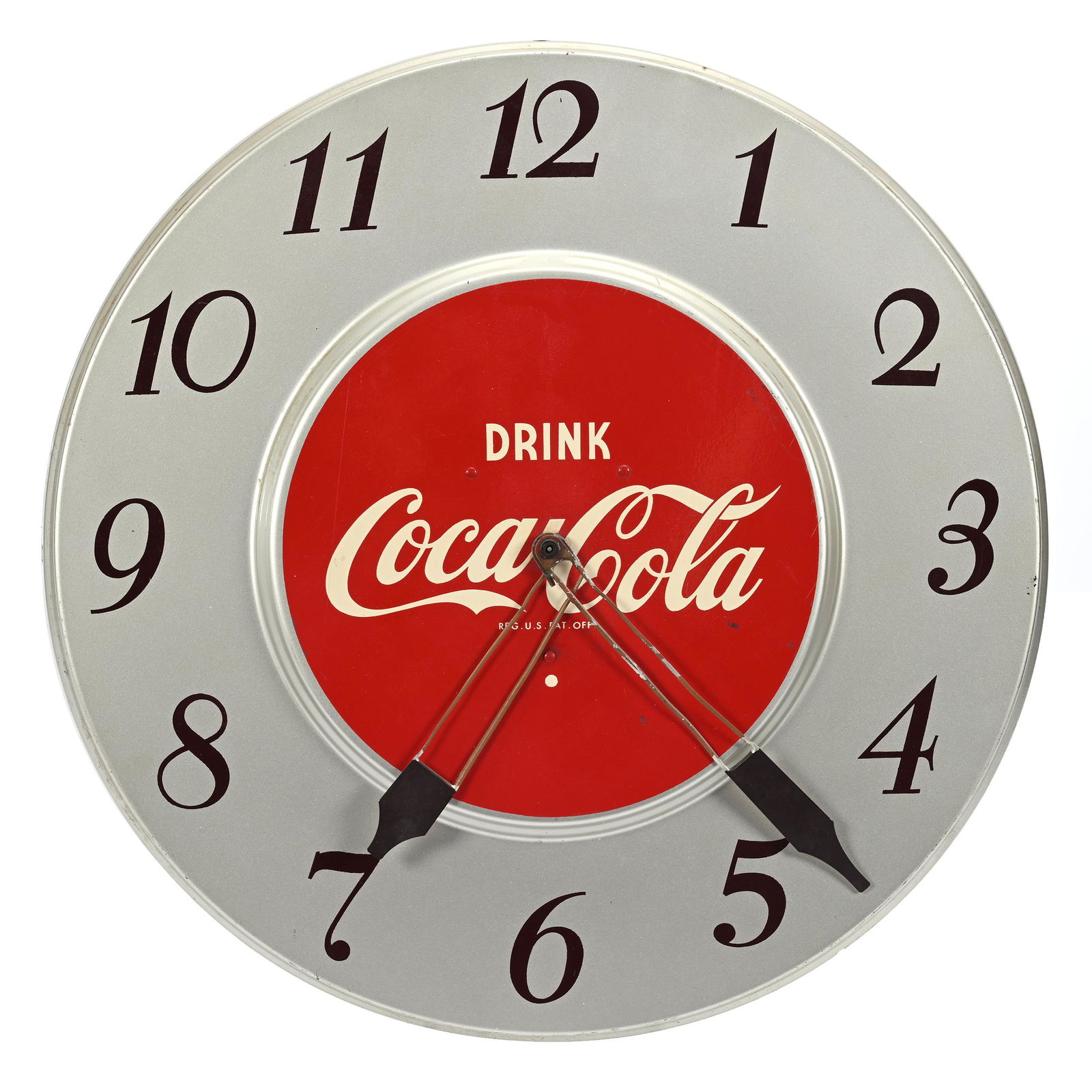 1951 Coca-Cola Gray Clock (1 of 2)