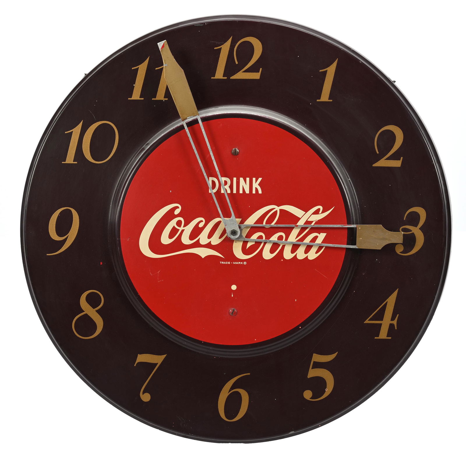 1951 Coca-Cola Maroon Clock (1 of 2)