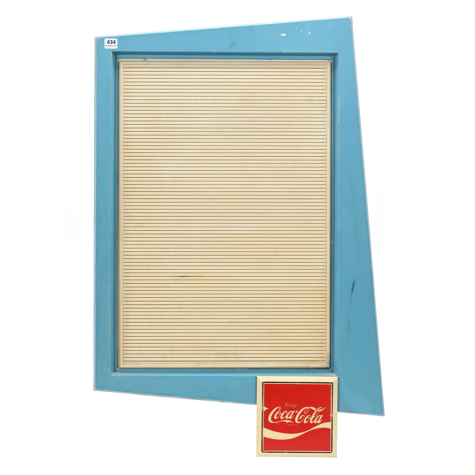 1970's Coca-Cola Rare Blue Menu Board: 1970's Coca-Cola Rare Blue Menu Board, 20" x 29", Plastic, Minimal Loss, Private Collection, Kansas.