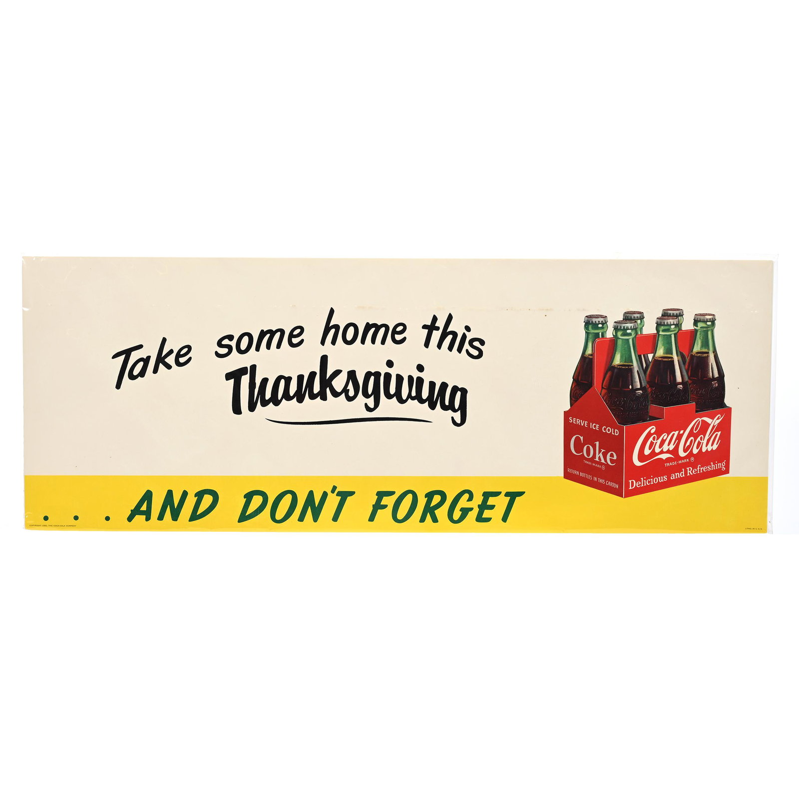 1950 Coca-Cola Paper Banner (1 of 2)