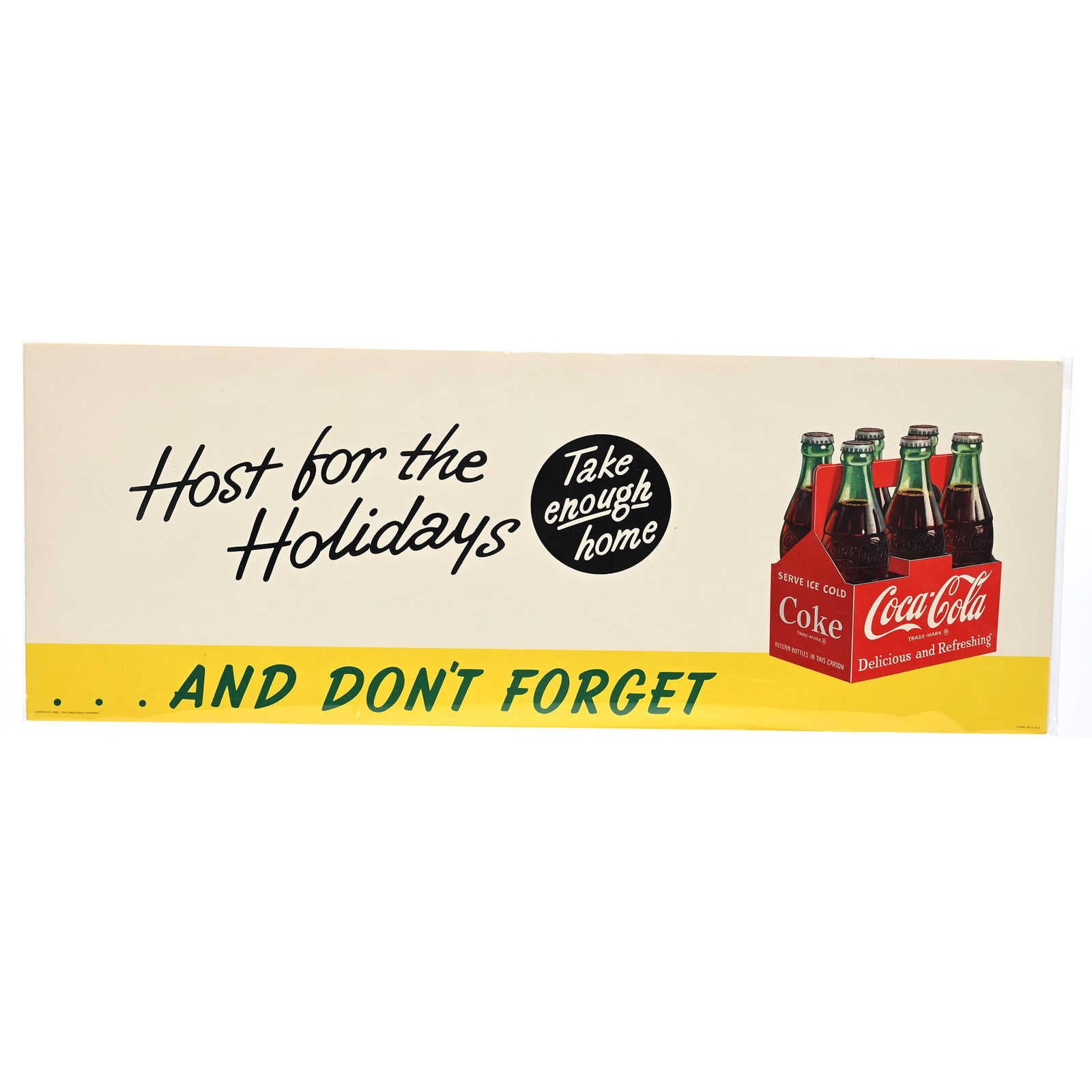1950 Coca-Cola Paper Banner (1 of 2)