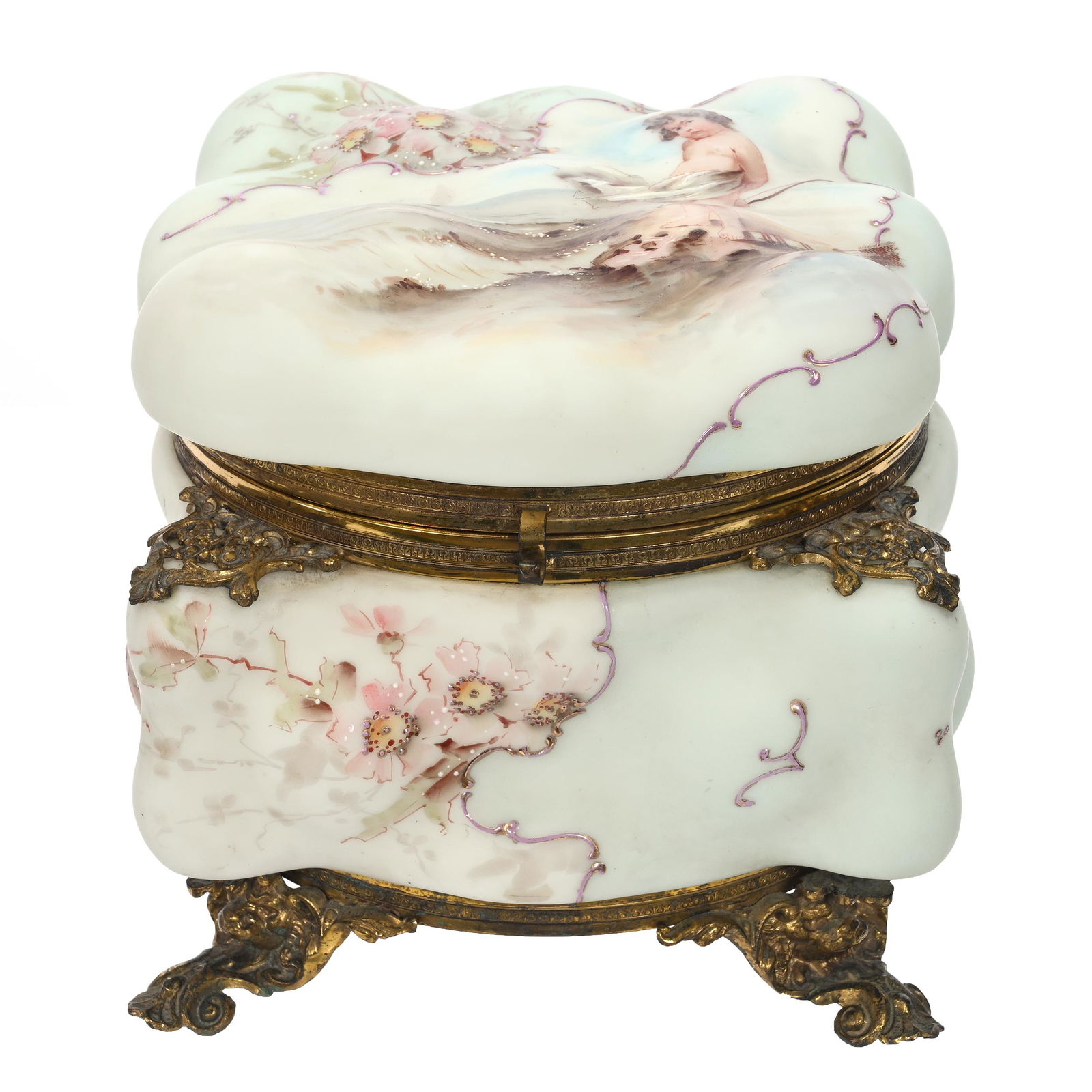 Dresser Box, Unmarked Wave Crest, Egg Crate Mold (1 of 5)