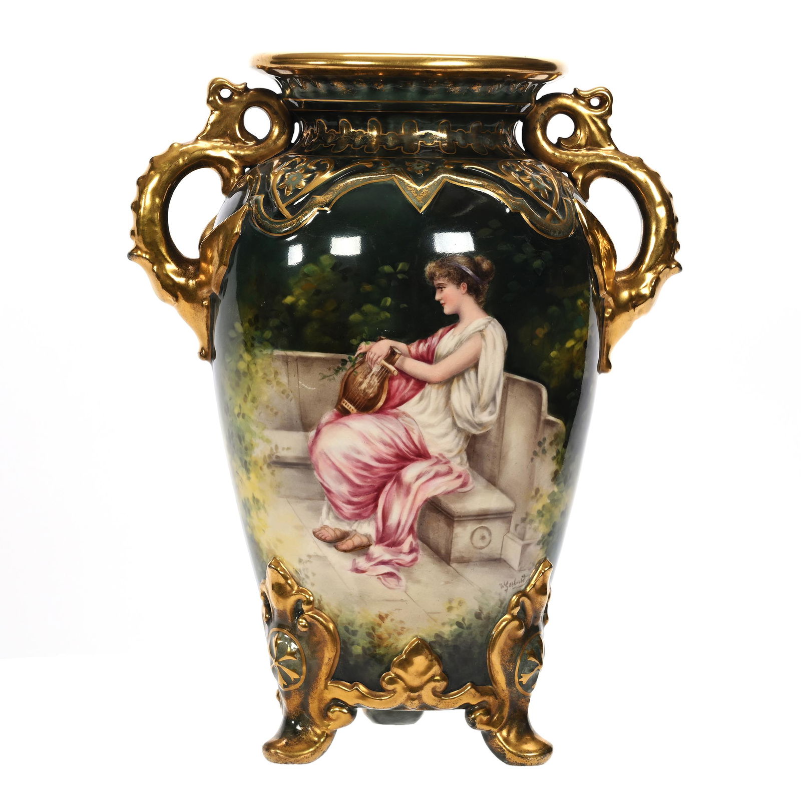 Footed Vase Marked Royal Bonn (1 of 4)