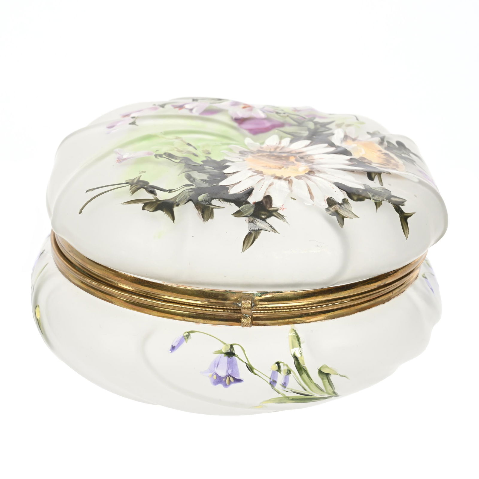 Dresser Box, Frosted Crystal, Unmarked Wave Crest (1 of 4)