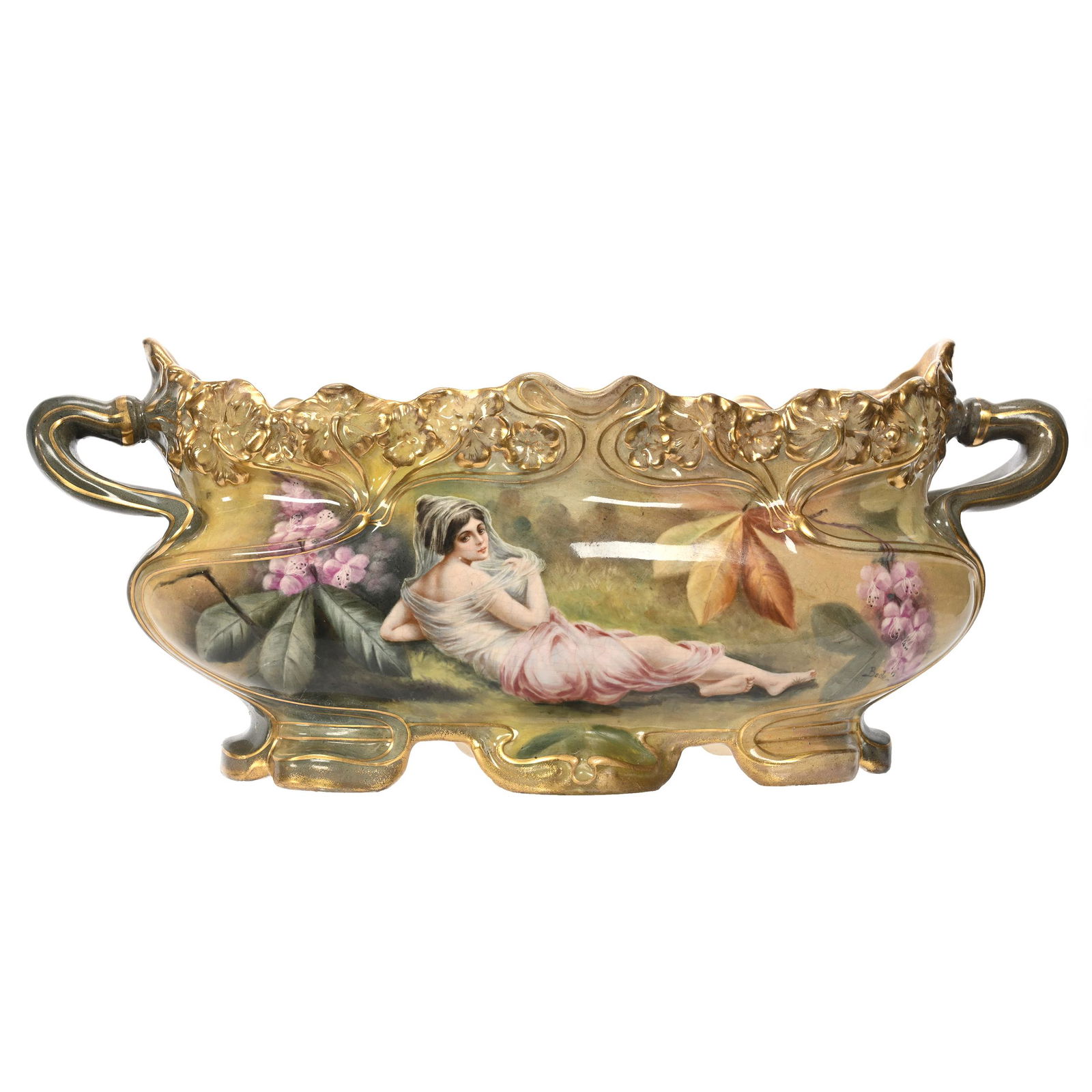 Oblong Planter Marked Royal Bonn, Two Handles (1 of 4)