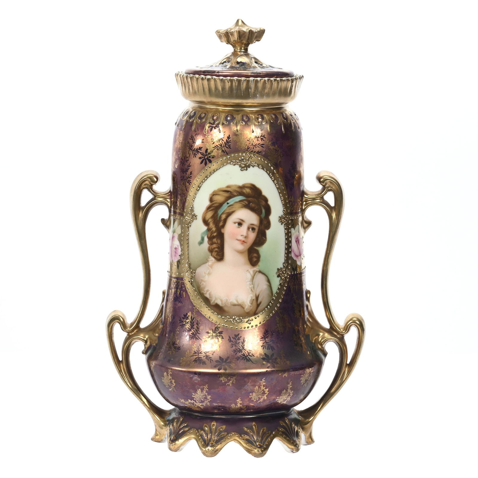 Covered Urn Marked Royal Vienna, Two Handles (1 of 4)