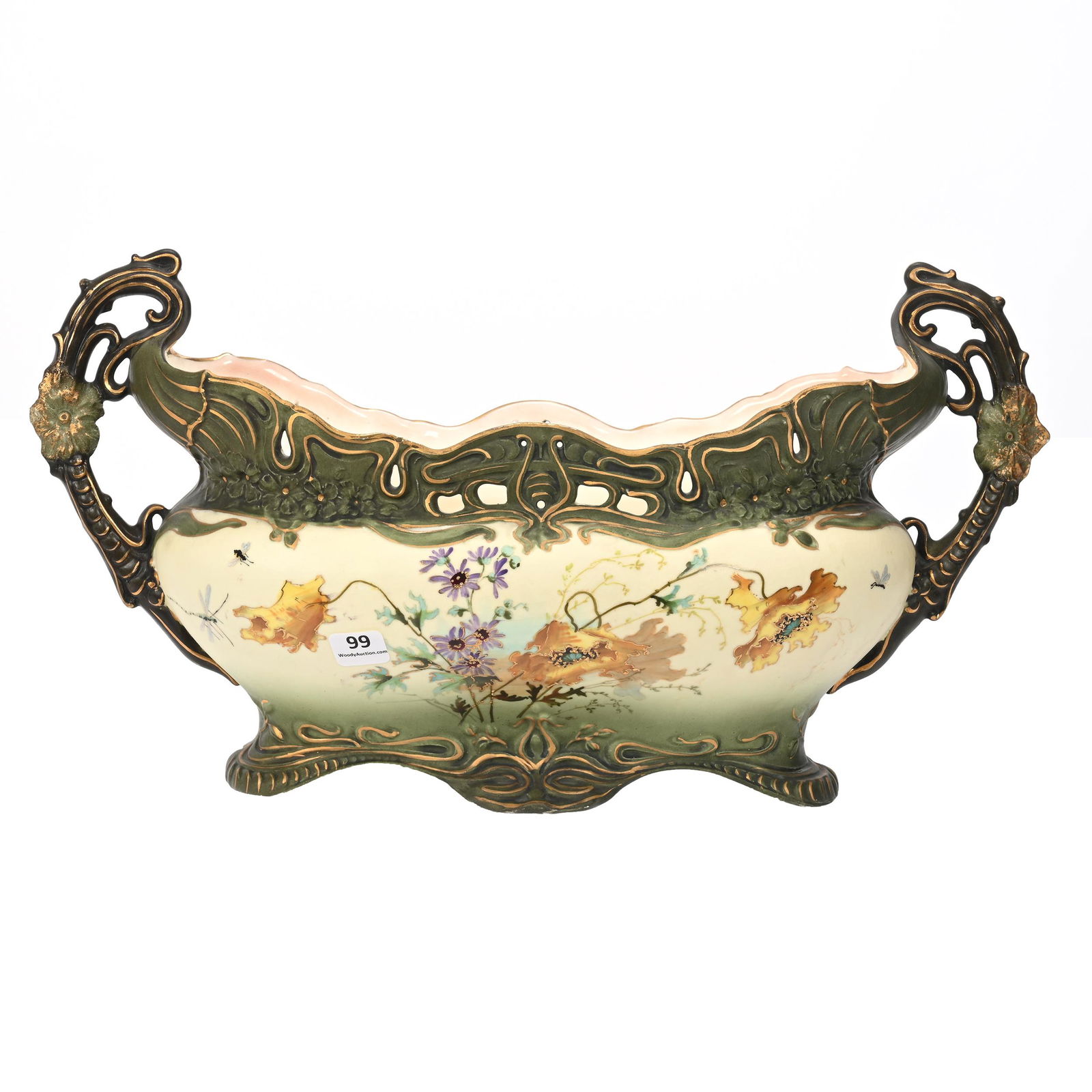 Oblong Planter Marked Ernst Wahliss Austria (1 of 3)