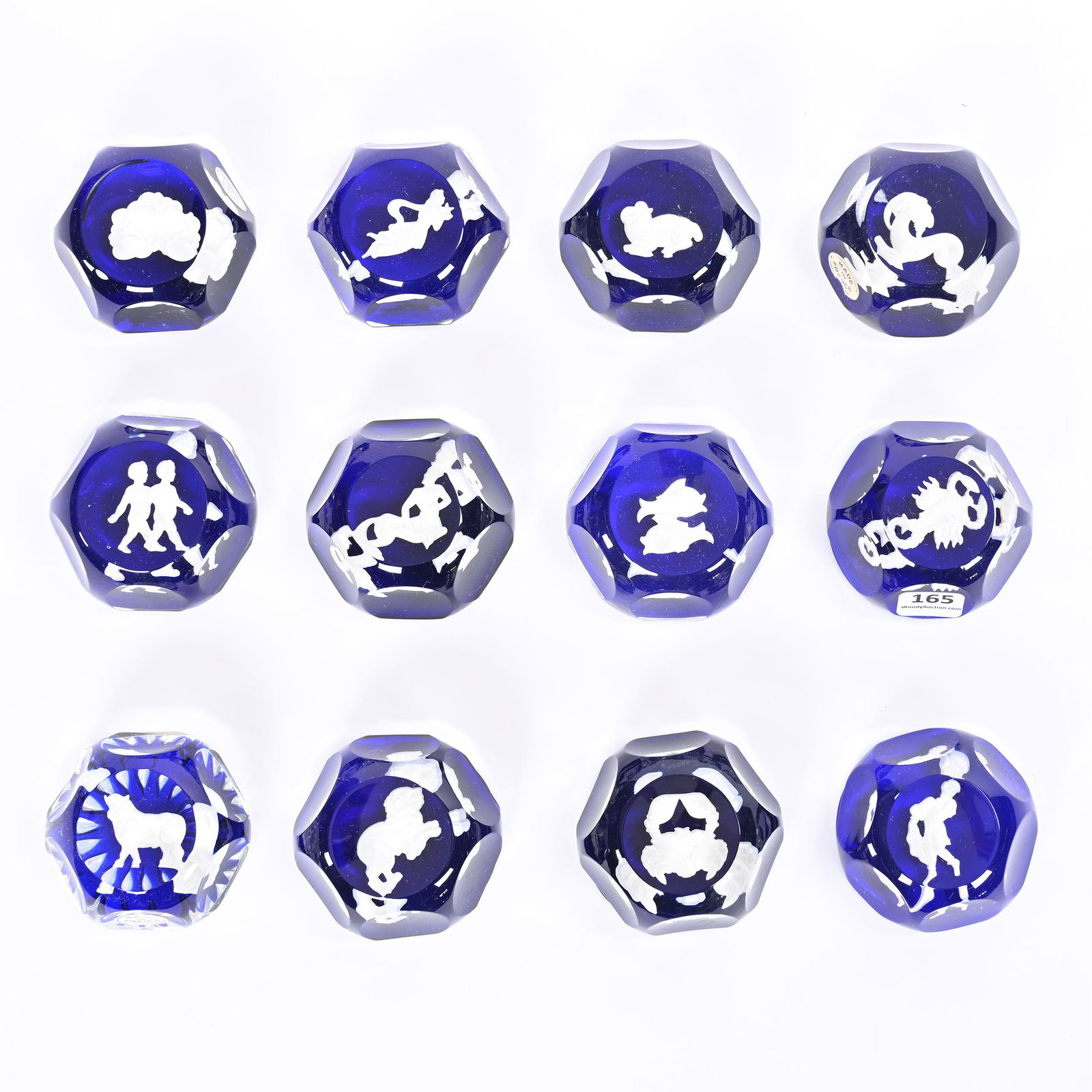 (12) Paperweights Signed Baccarat, Zodiac (1 of 5)