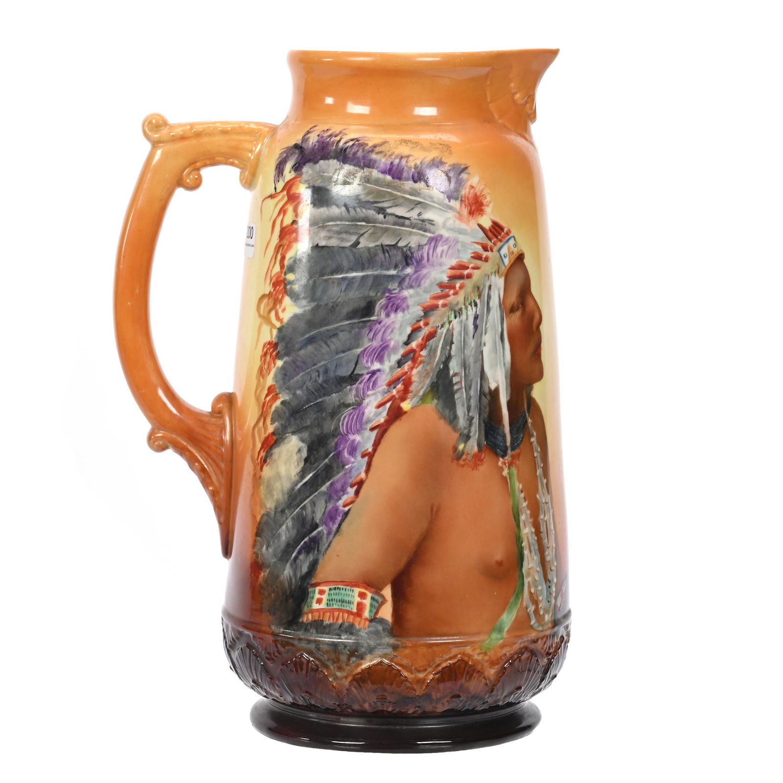 Tankard Marked CAC Belleek, Indian Portrait (1 of 3)