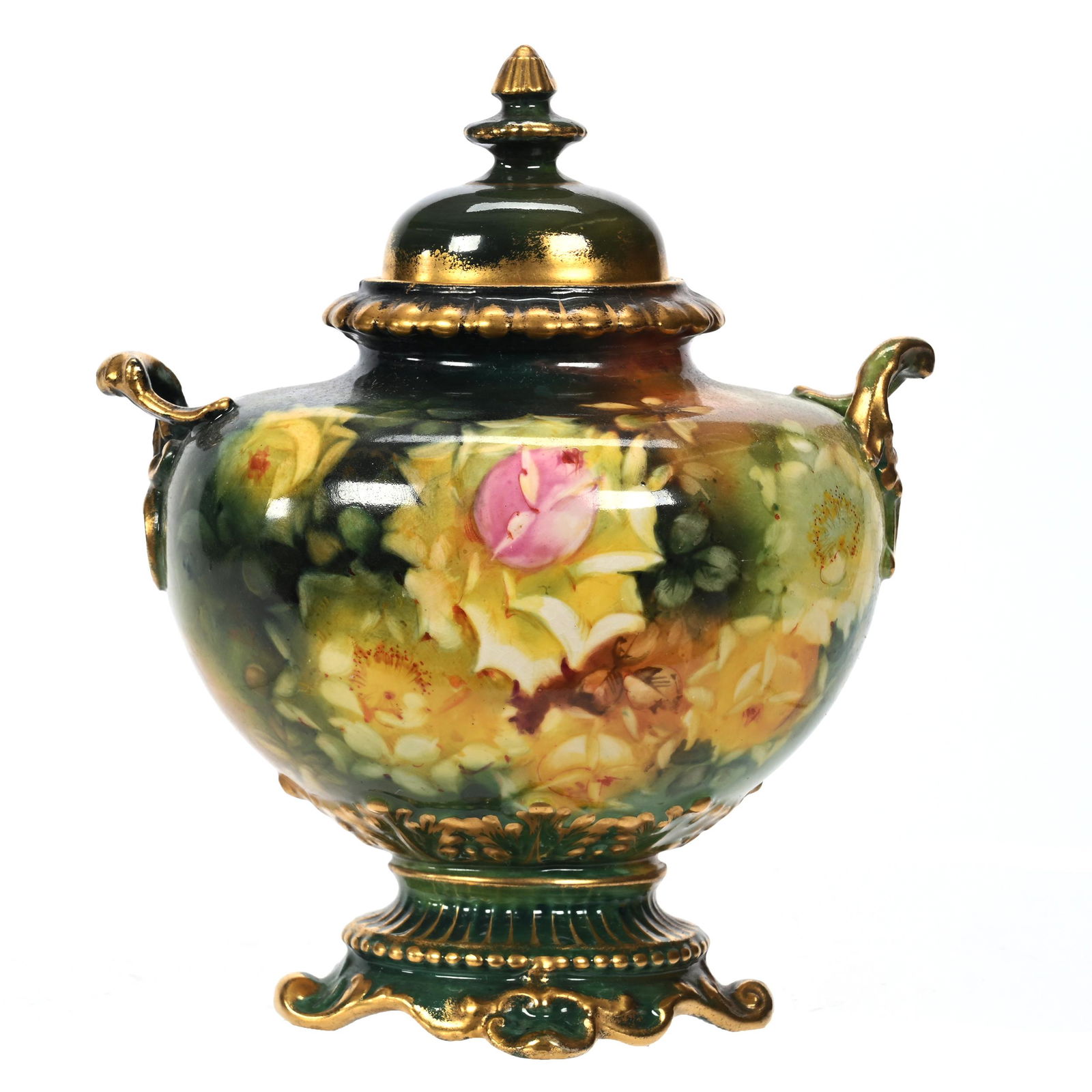 Pedestal Covered Jar Marked Royal Bonn (1 of 3)