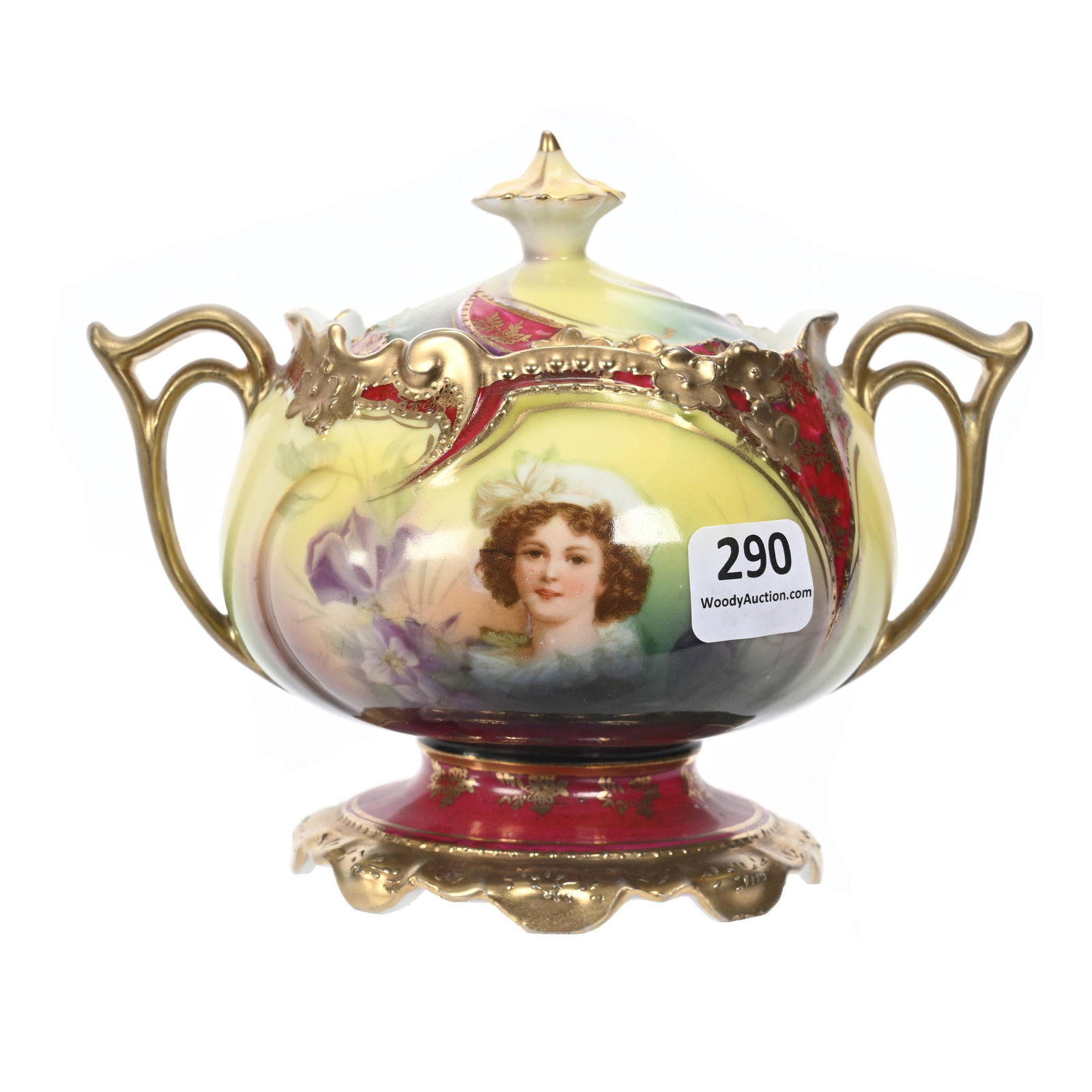 Pedestal Sugar Bowl, Unmarked R.S. Prussia (1 of 3)