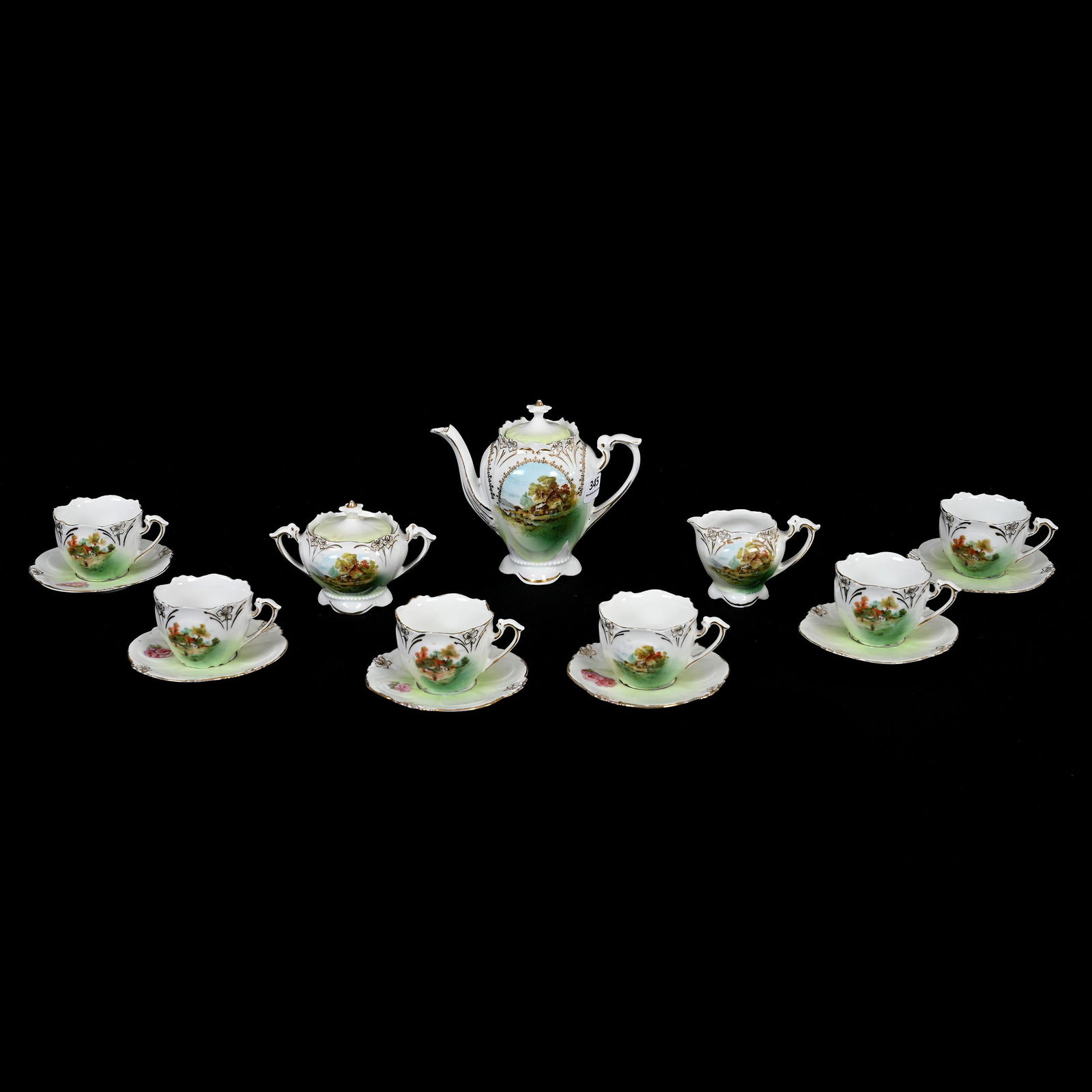 Child's Tea Set Marked R.S. Prussia, (9) Piece Set (1 of 8)