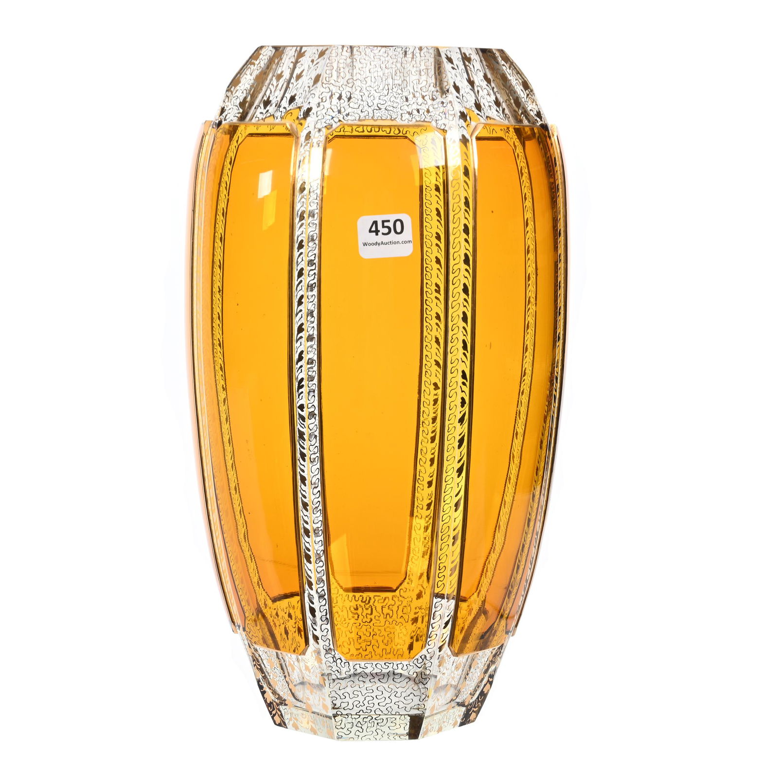 Vase, Unmarked Moser Art Glass (1 of 3)