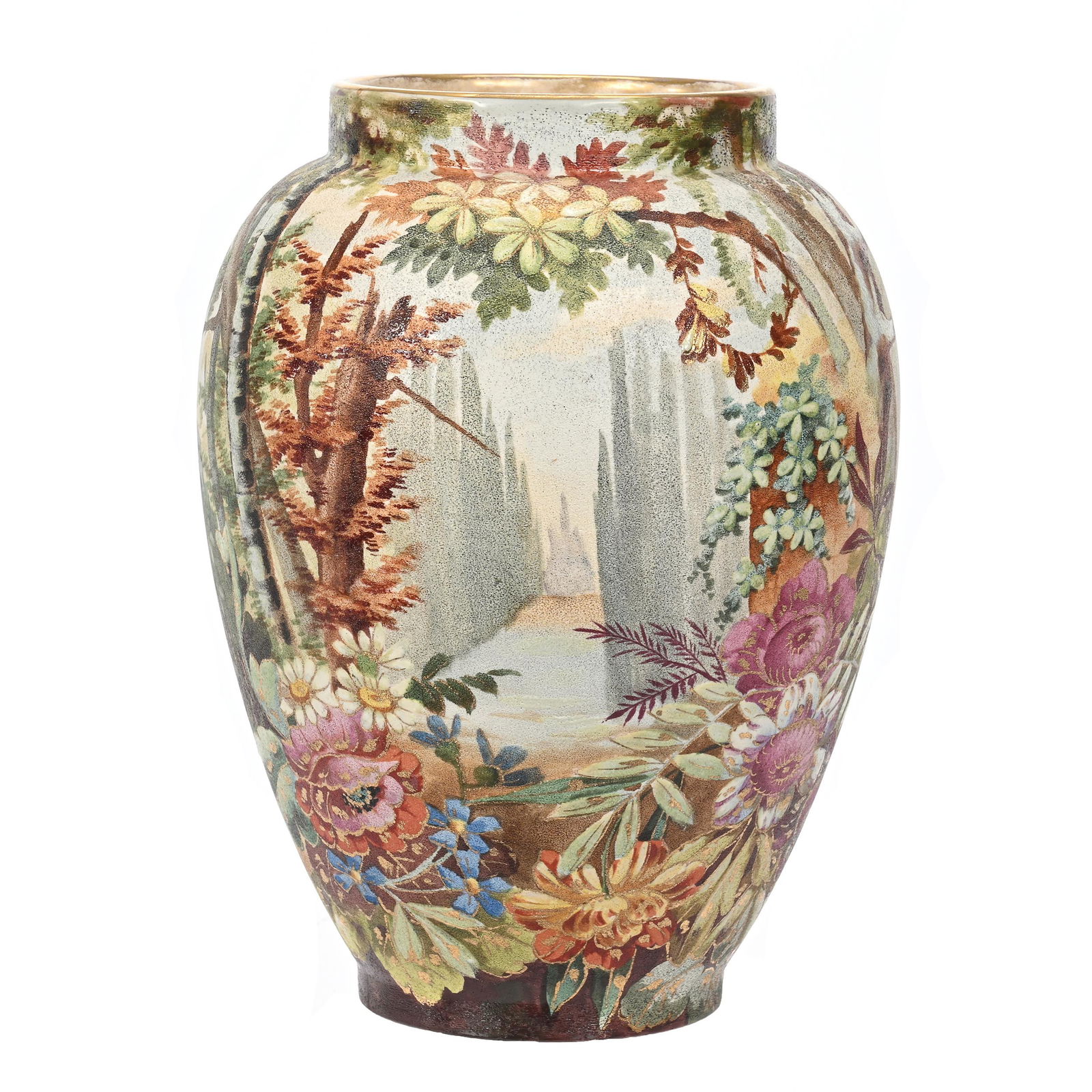 Tapestry Vase Marked Royal Bonn (Franz Anton Mehlem) (1 of 3)