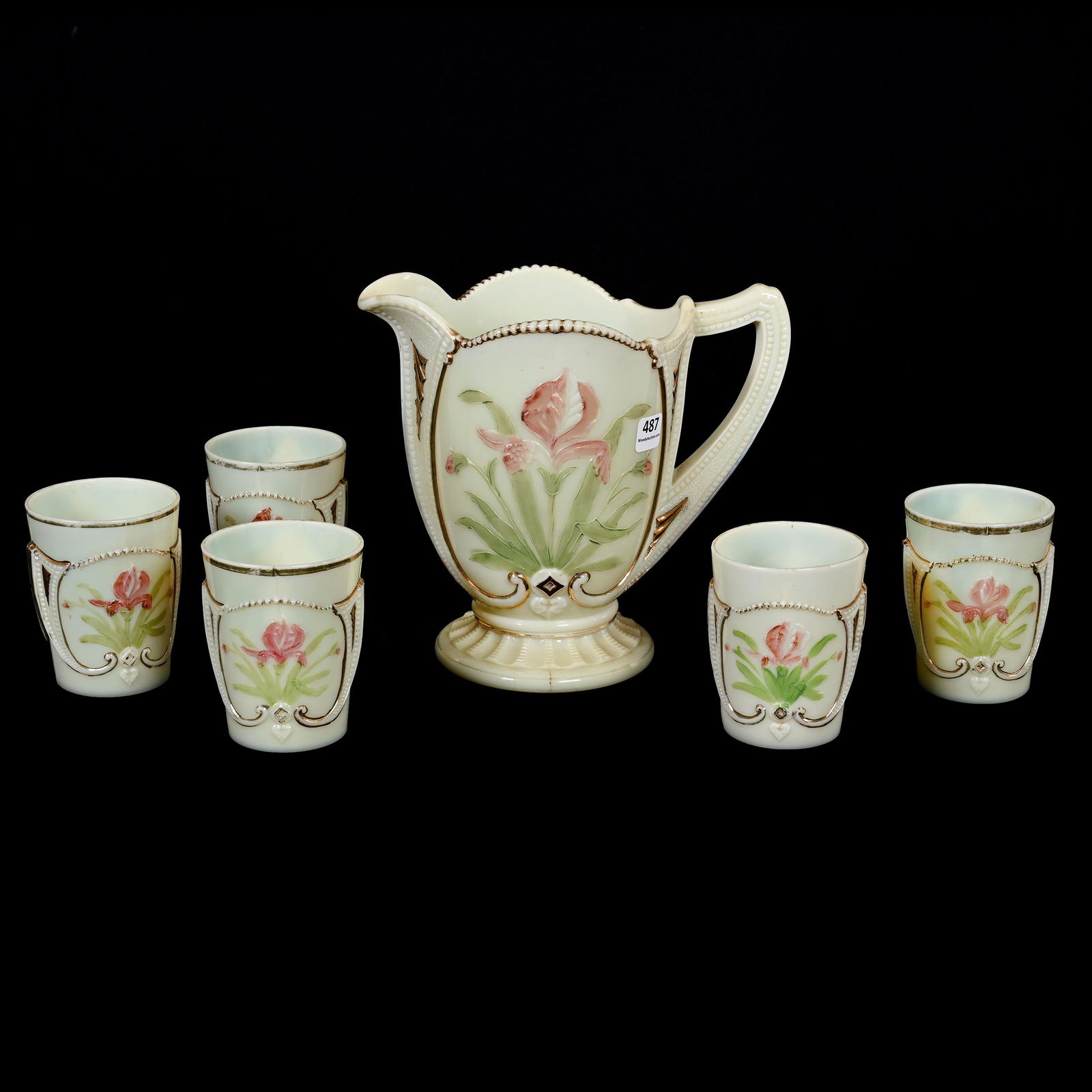 Water Set, Wild Bouquet Pattern By Northwood (1 of 4)