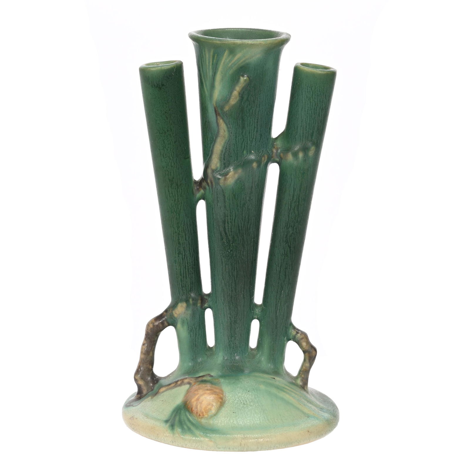 Bud Vase, Unmarked Roseville Art Pottery (1 of 3)