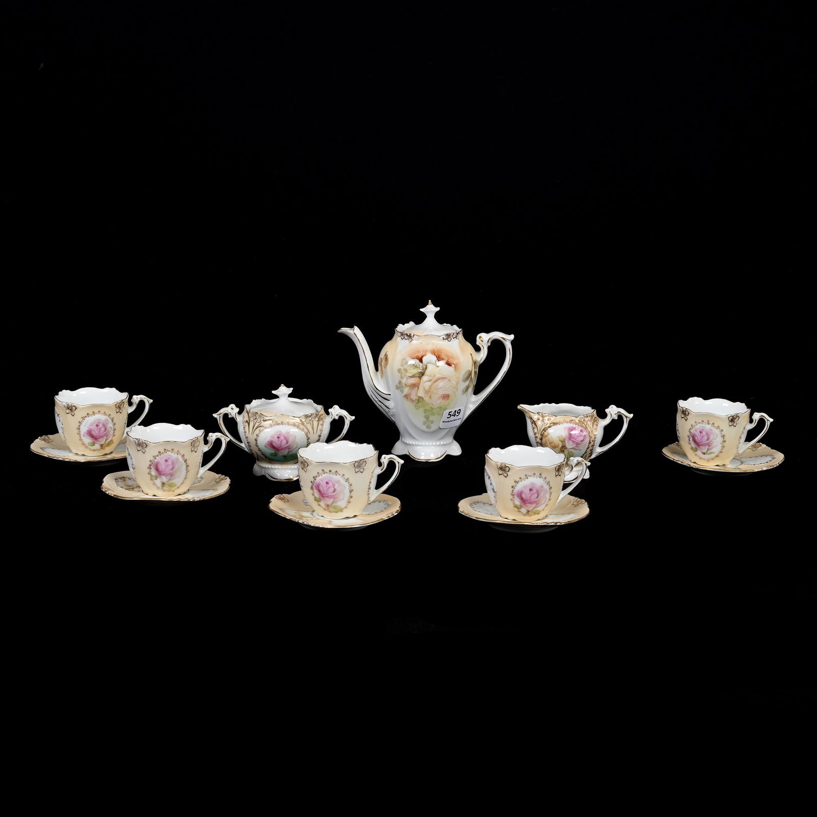 Child's Tea Set, Unmarked R.S. Prussia, (8) Piece Set (1 of 10)