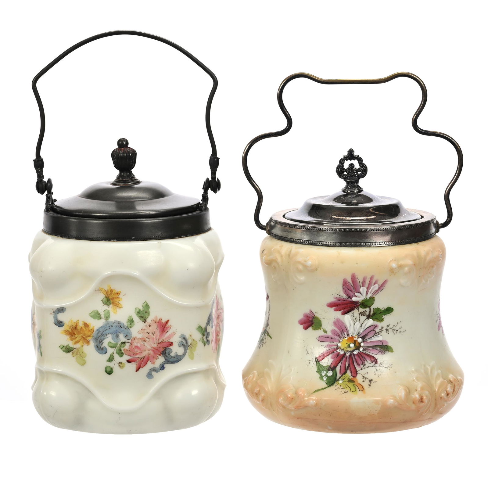 (2) Biscuit Jars, Unmarked Wave Crest Style (1 of 3)