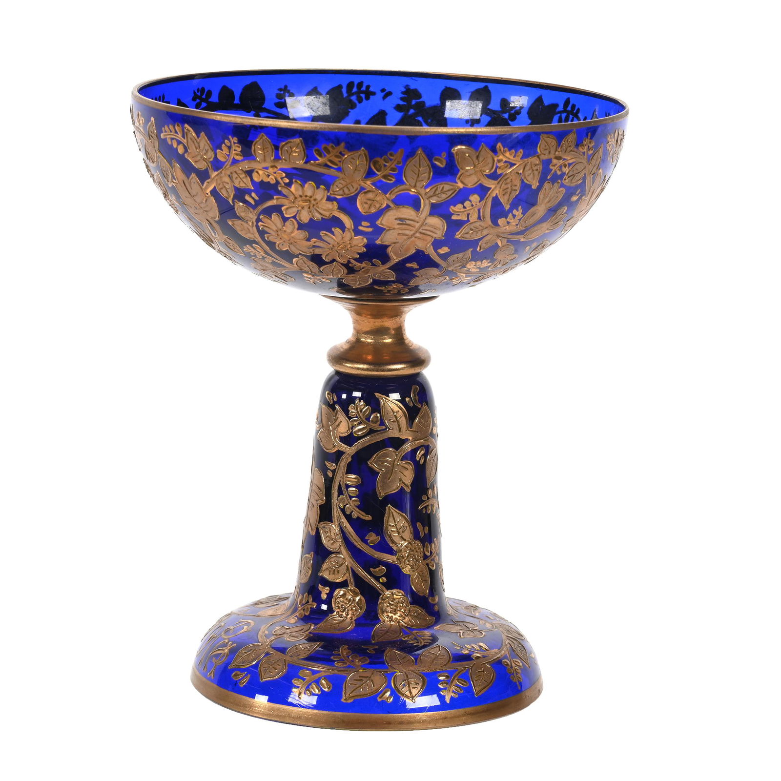 Champagne Stem, Unmarked Moser Art Glass (1 of 3)