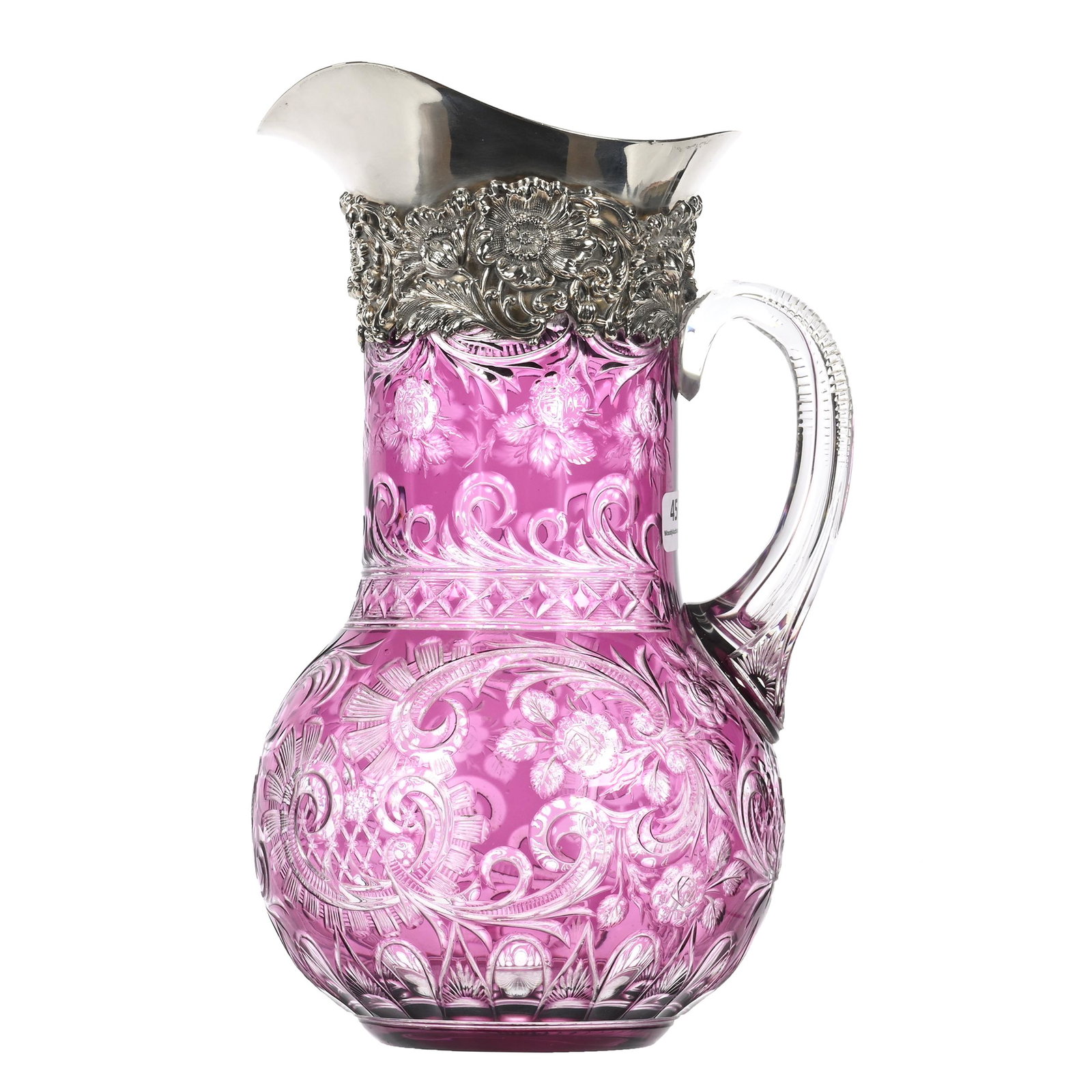 Water Pitcher, BPCG, Amethyst Cut To Clear (1 of 6)