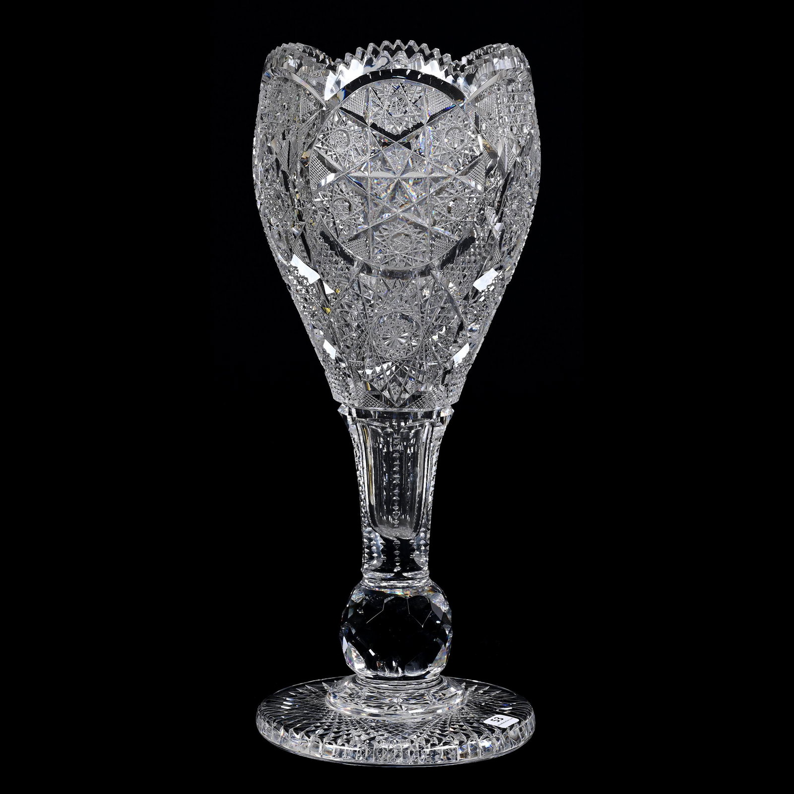 Massive Chalice Vase, American Brilliant Cut Glass (1 of 3)