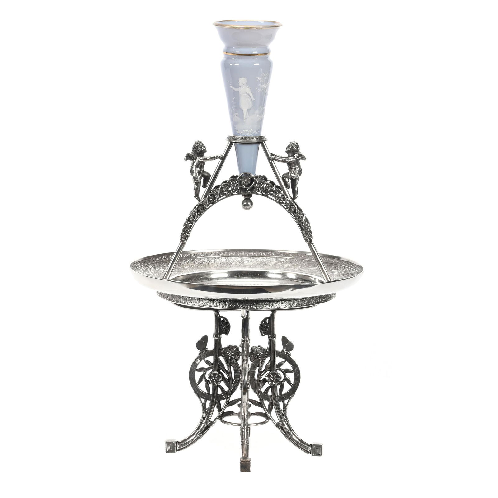 Victorian Receiving Card Tray & Bud Vase (1 of 5)