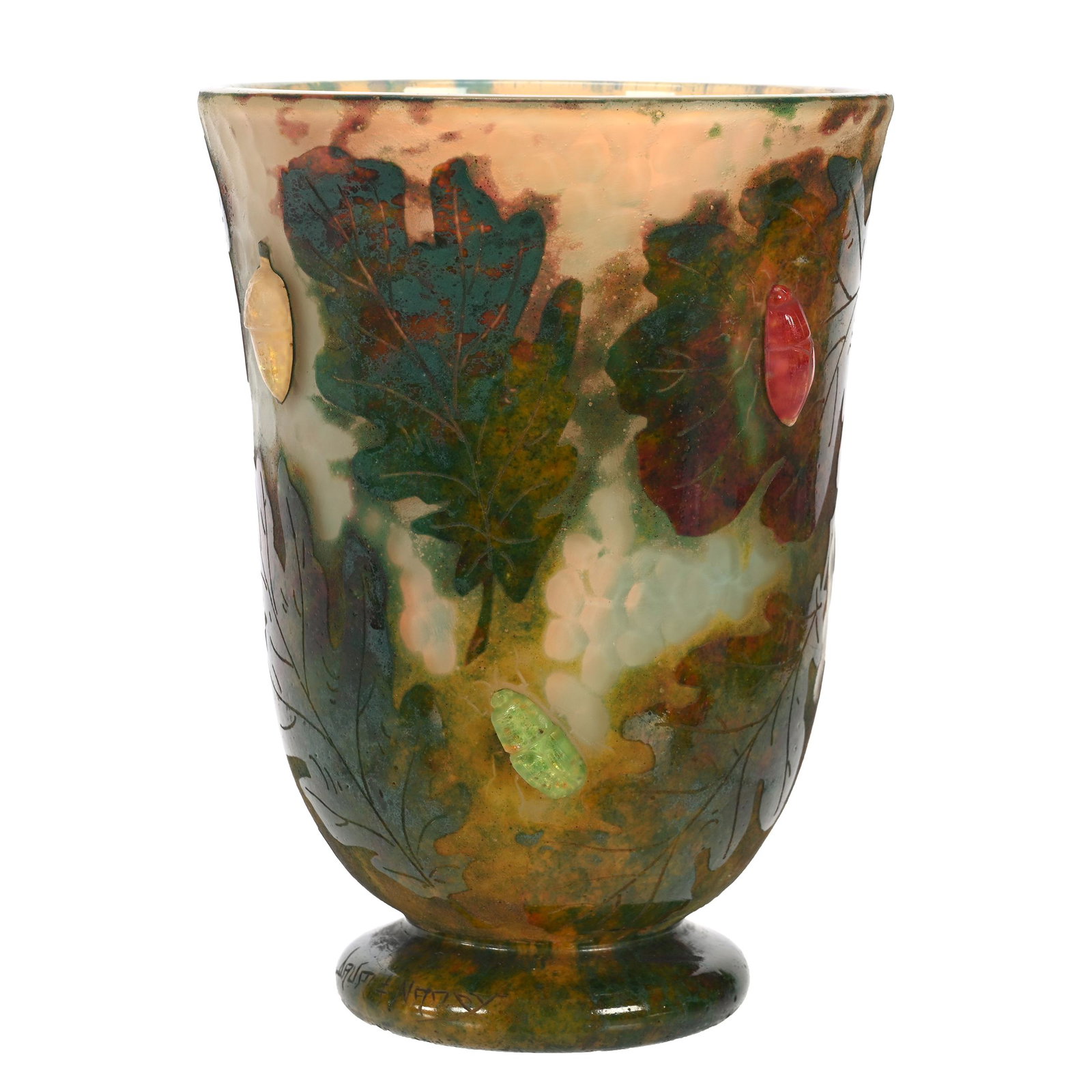 Vase Signed Daum Nancy French Cameo Art Glass (1 of 4)
