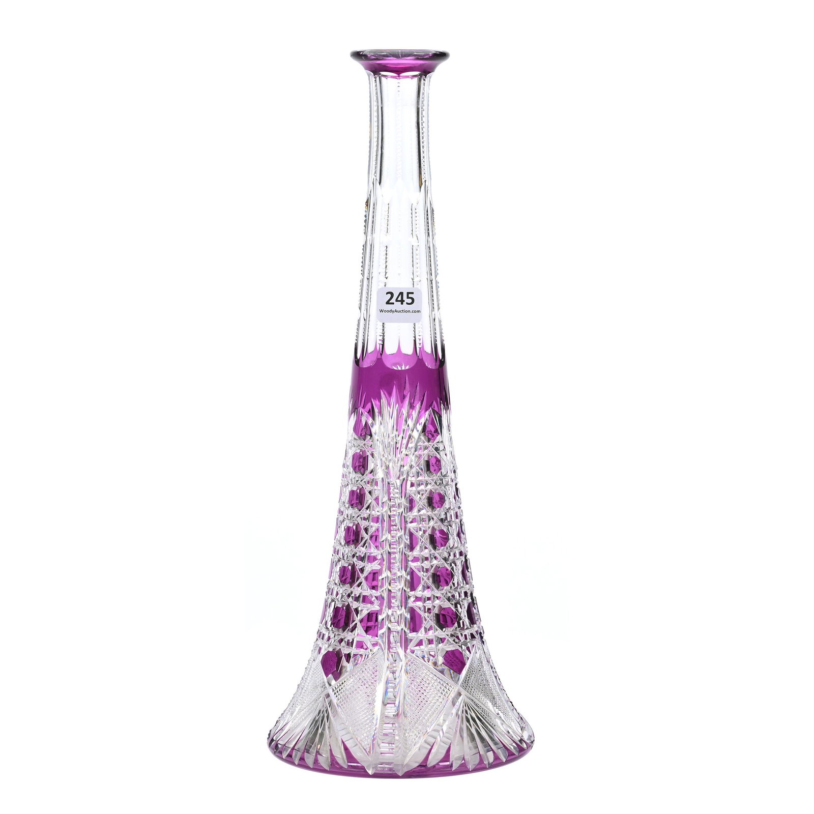Decanter, Pyramid Shape, BPCG, Amethyst To Clear (1 of 3)