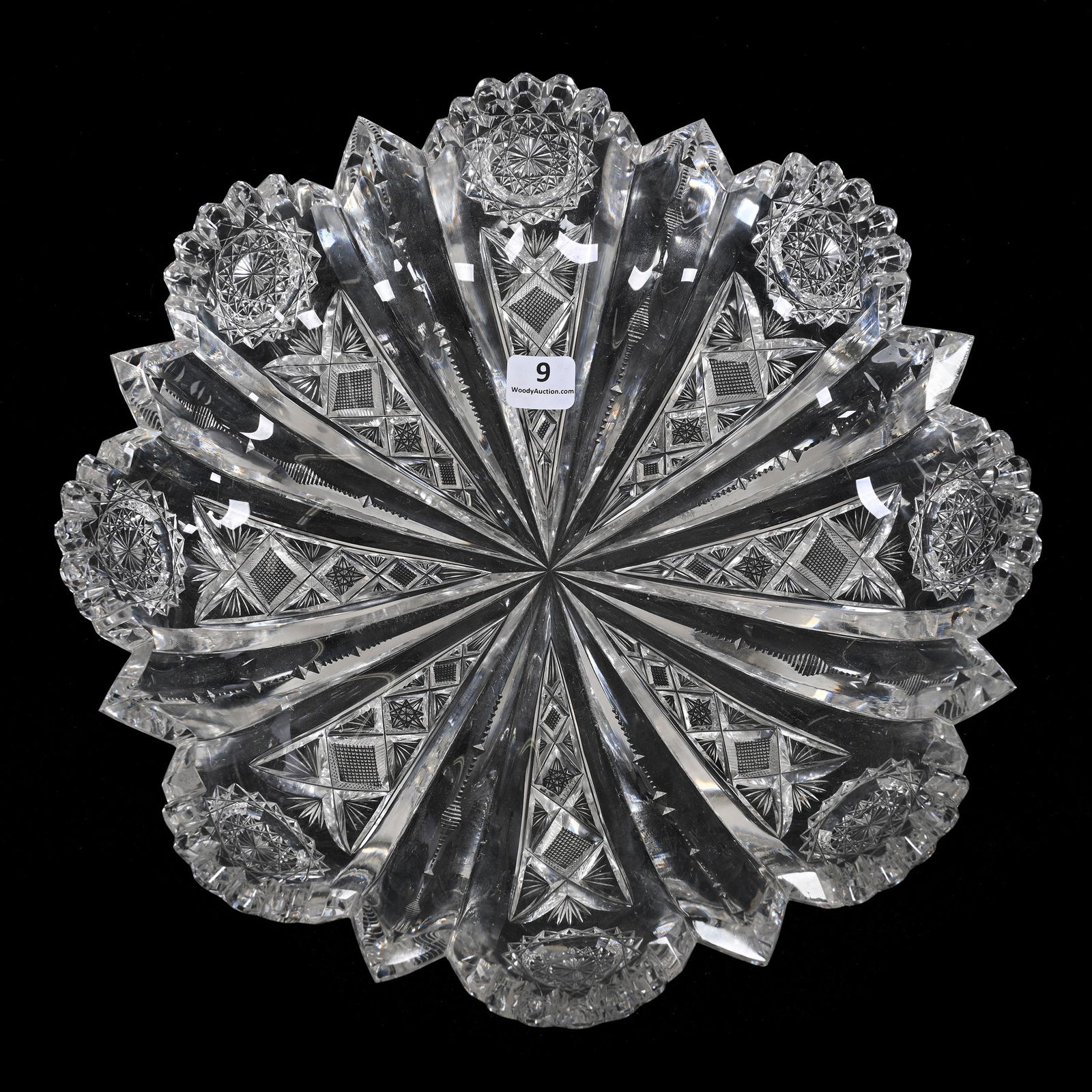 Blown Mold Bowl, American Brilliant Cut Glass (1 of 3)