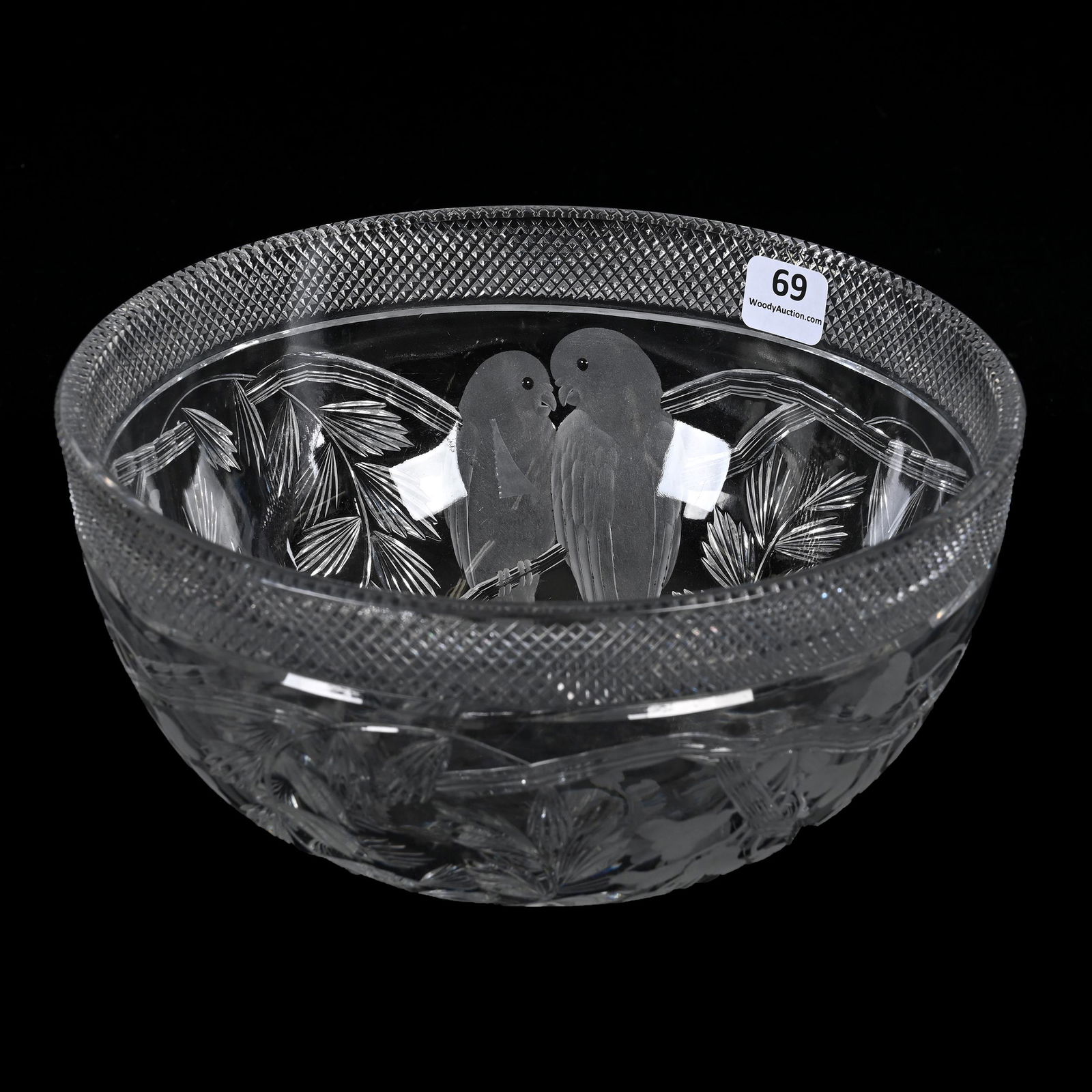 Bowl, ABCG, Signed Libbey Wisteria Pattern (1 of 3)