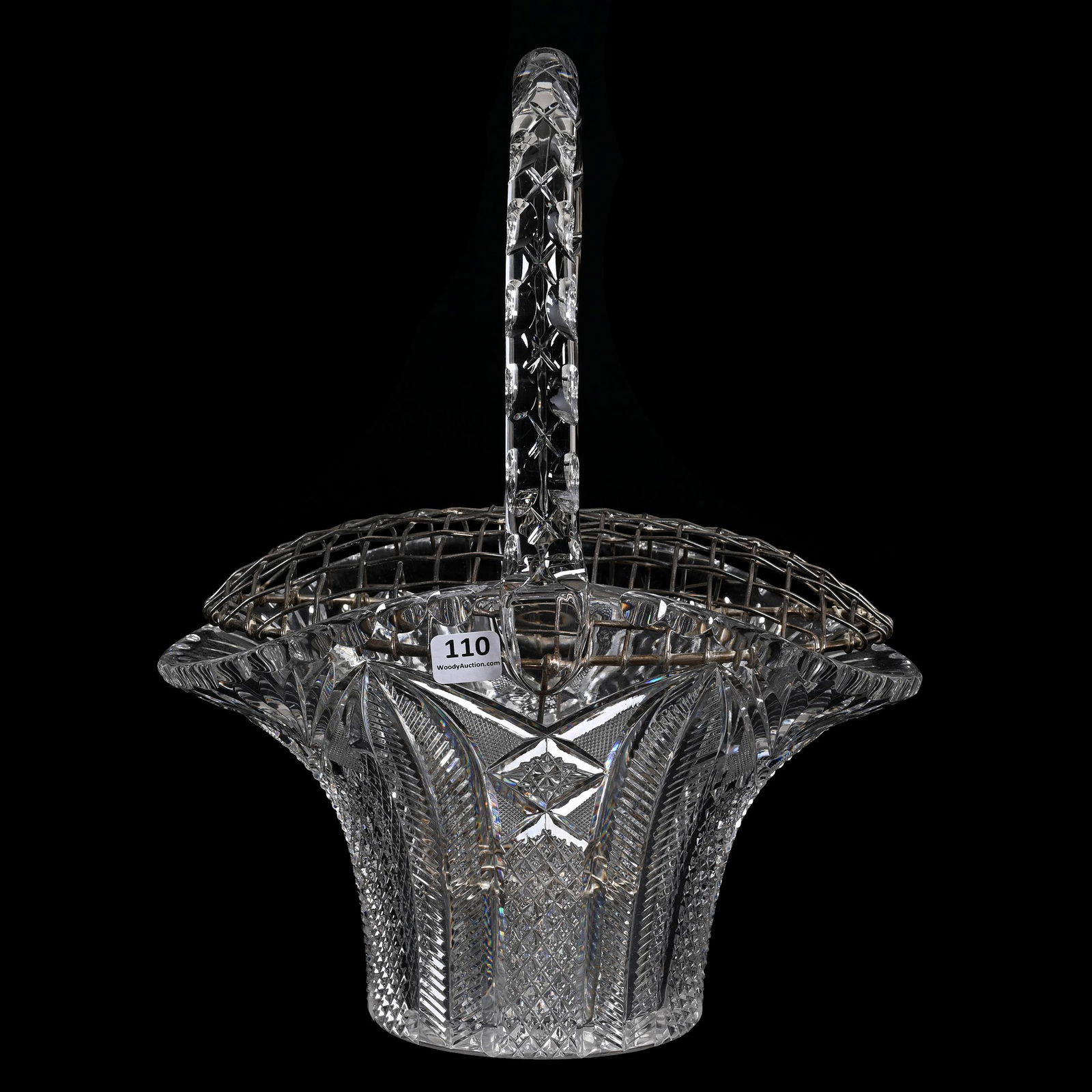 Easter Basket, American Brilliant Cut Glass (1 of 3)