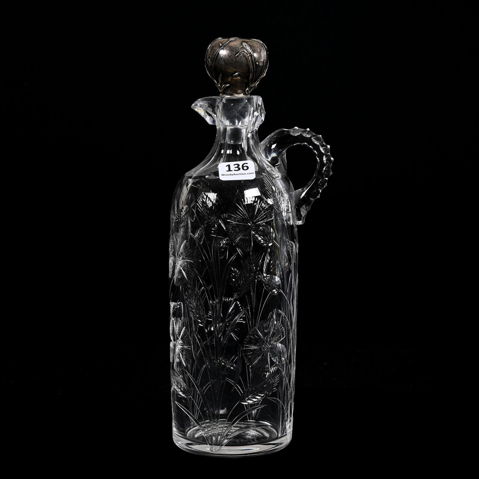 Whiskey Jug, American Brilliant Cut Glass (1 of 3)