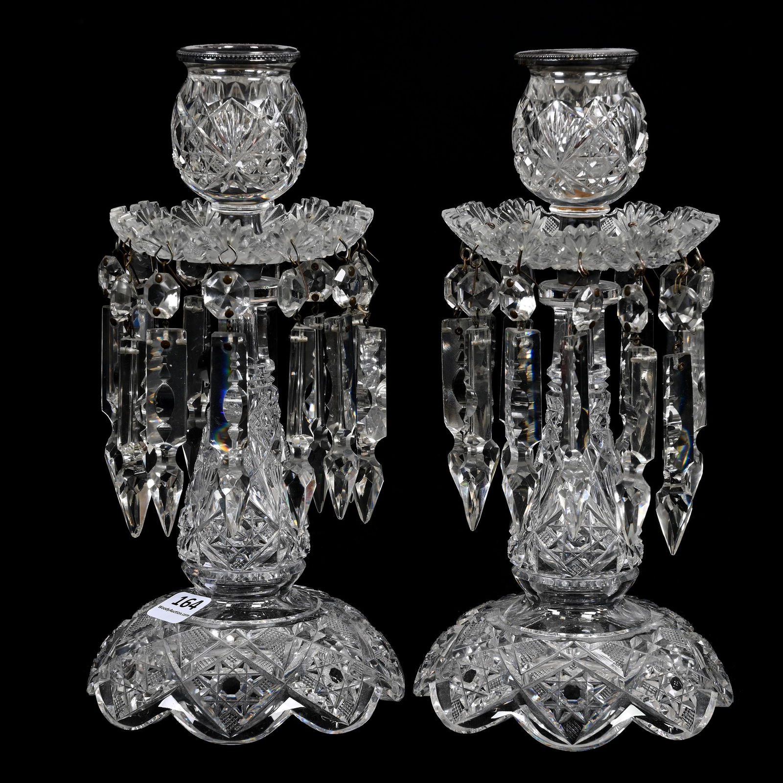 Pair Candle Lustres, ABCG, Signed Hawkes Brazilian (1 of 3)