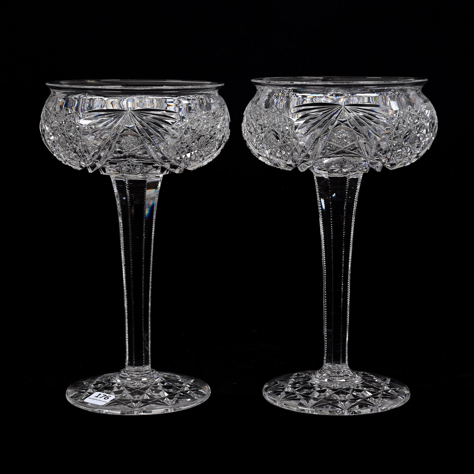 Pair Compotes, ABCG, Windsor By Dorflinger (1 of 3)