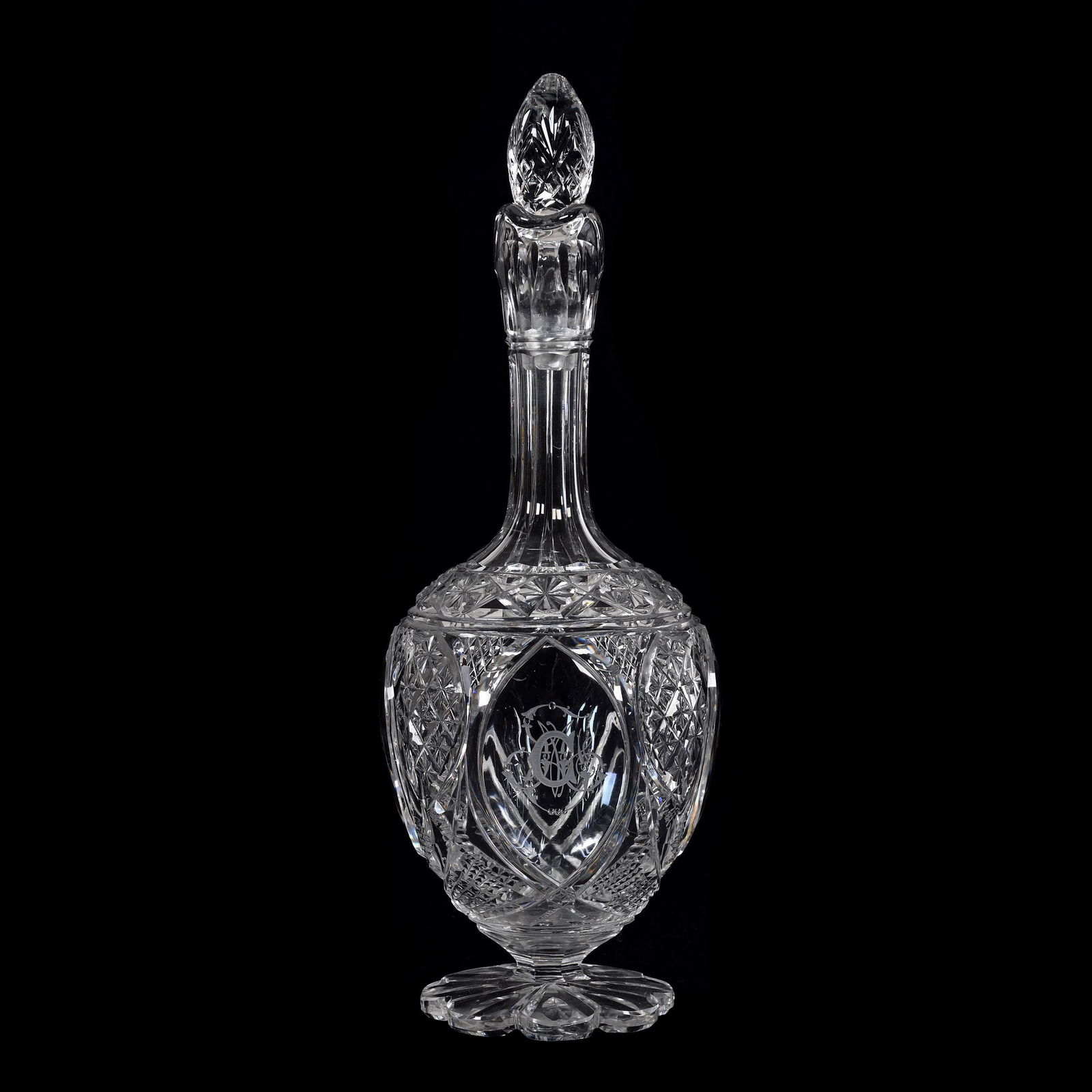 Pedestal Decanter, Handled, BPCG (1 of 3)