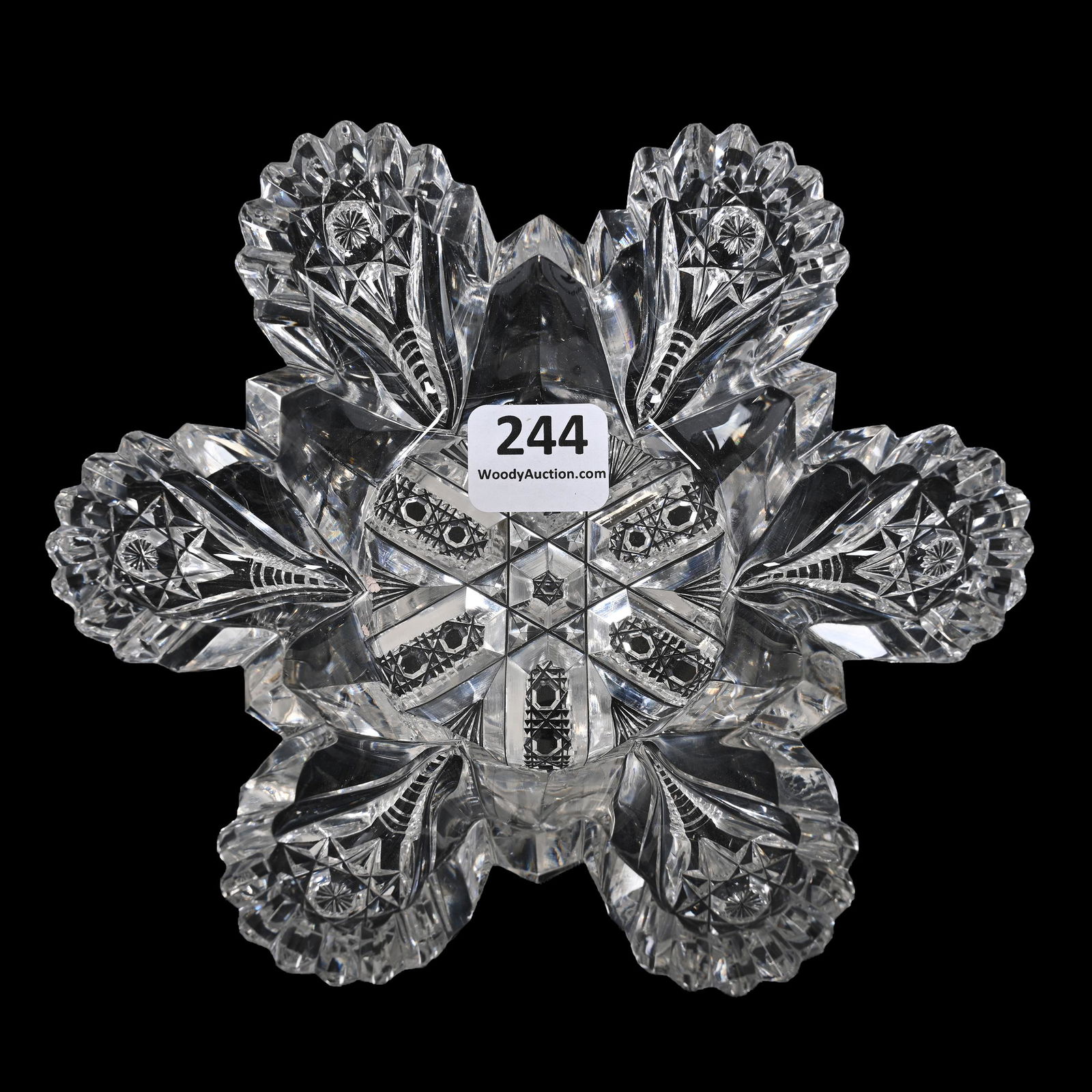 Bowl, Blown Mold, ABCG, Signed Hawkes (1 of 2)