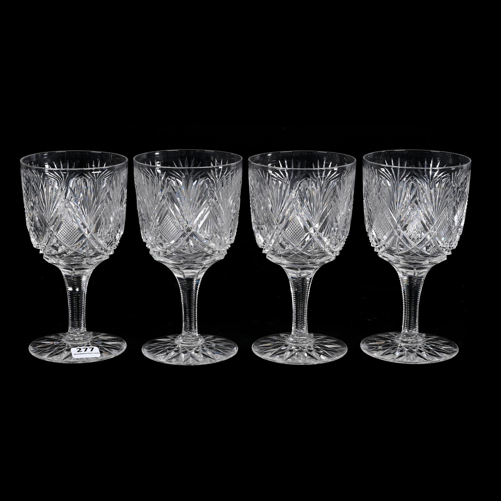 (4) Goblets, ABCG, Parisian Pattern By Dorflinger (1 of 3)