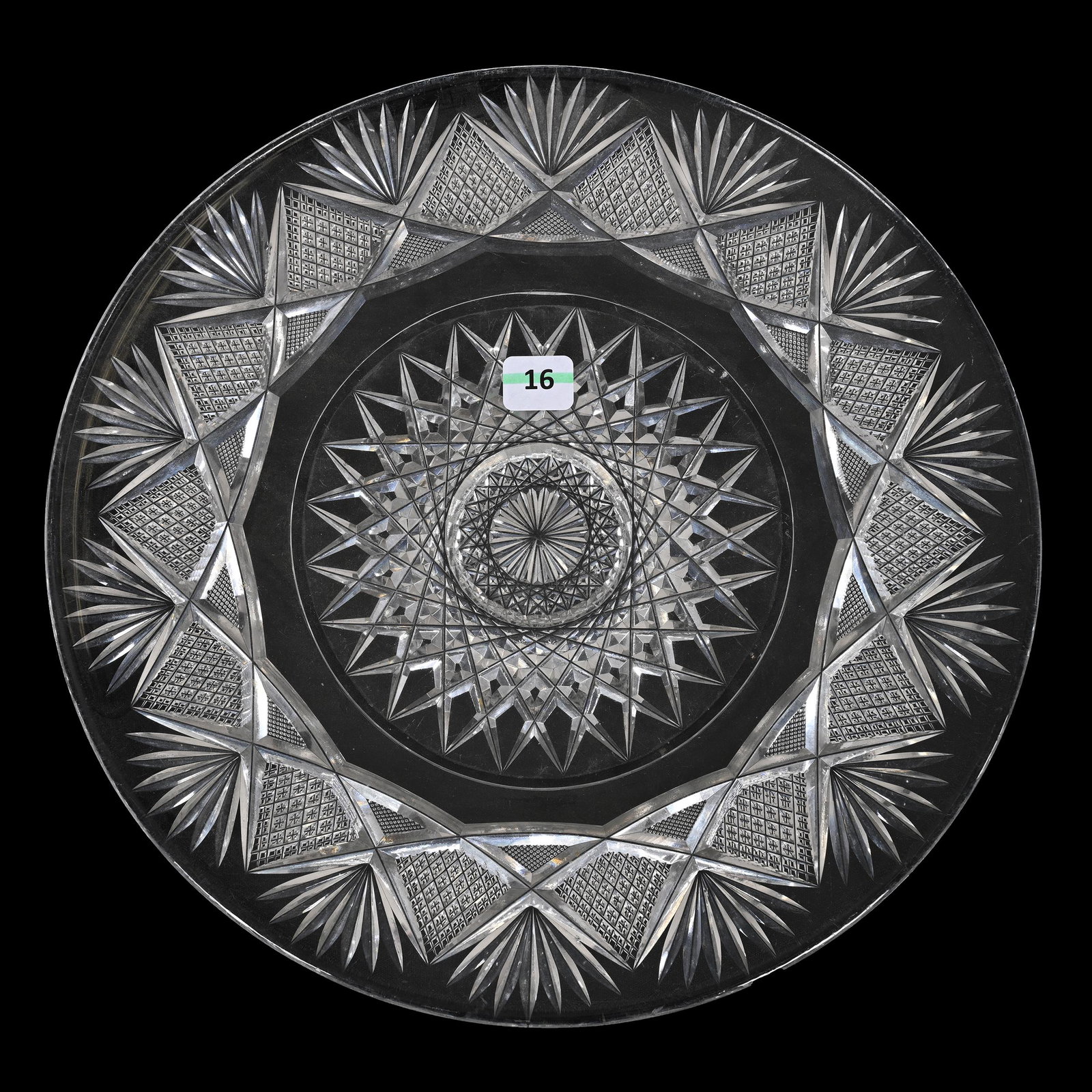 Serving Tray, American Brilliant Cut Glass (1 of 2)